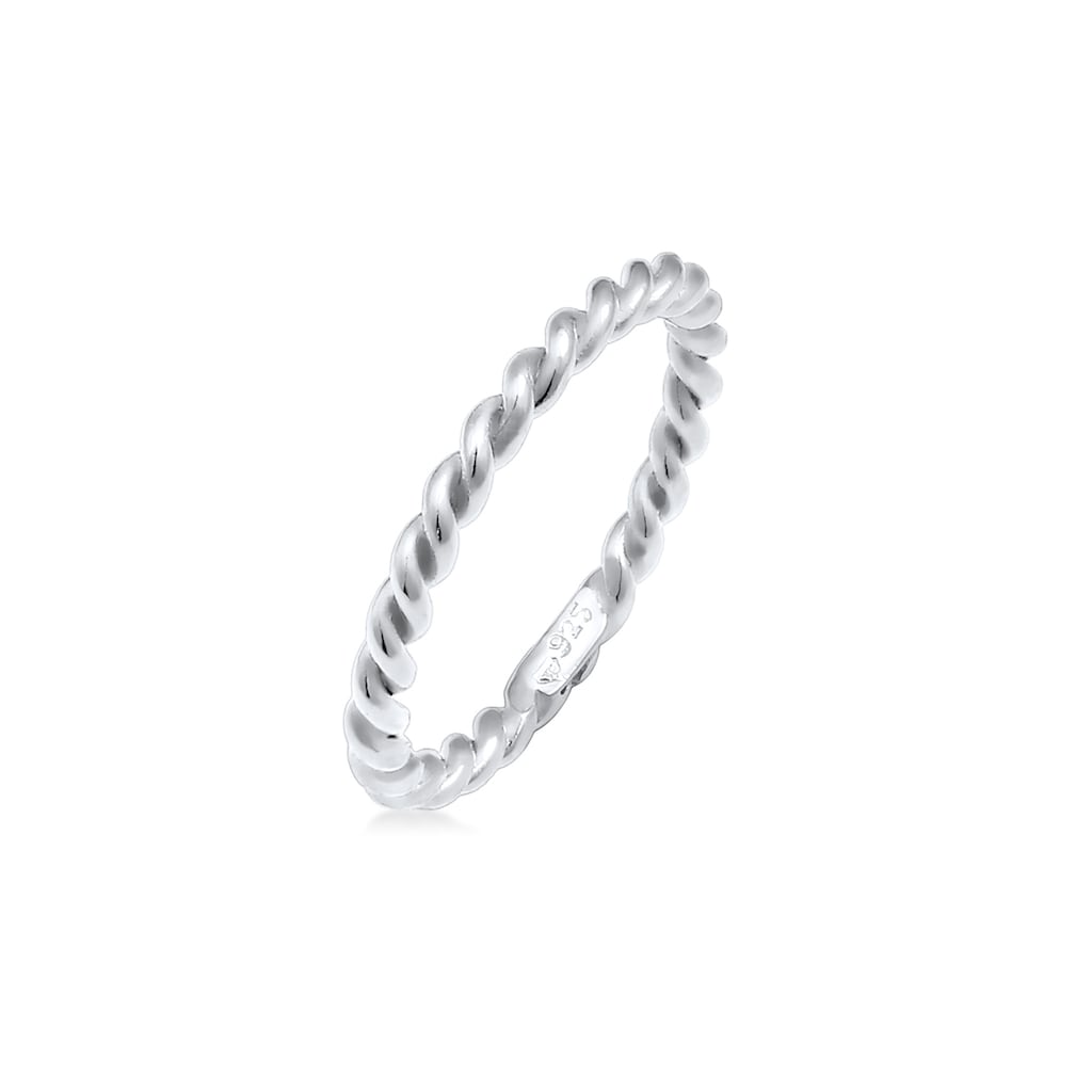 Nenalina Fingerring »Gedreht Kordel Spirale Basic Schlicht 925 Silber«