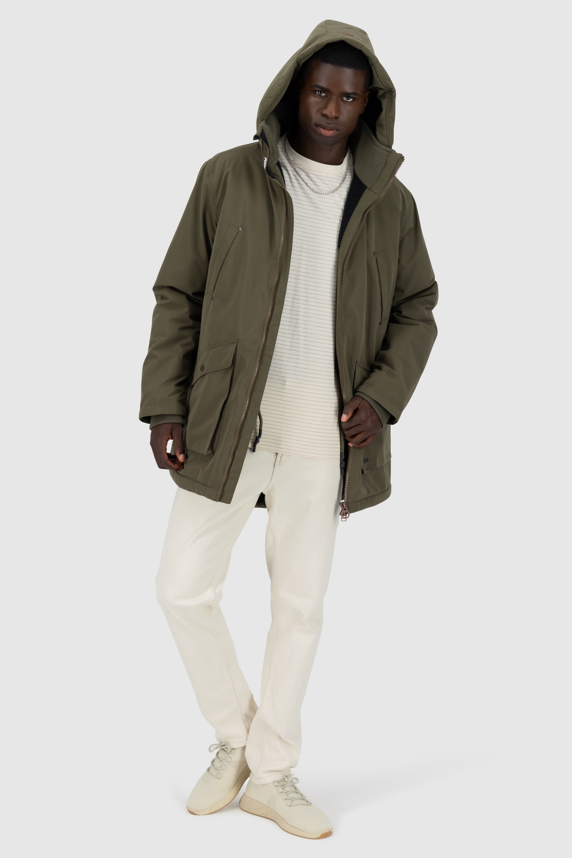 Alife & Kickin Winterjacke »Herren RonAK A«, Warm gefütterte Jacke mit großer Kapuze mit weichem Innenfutter