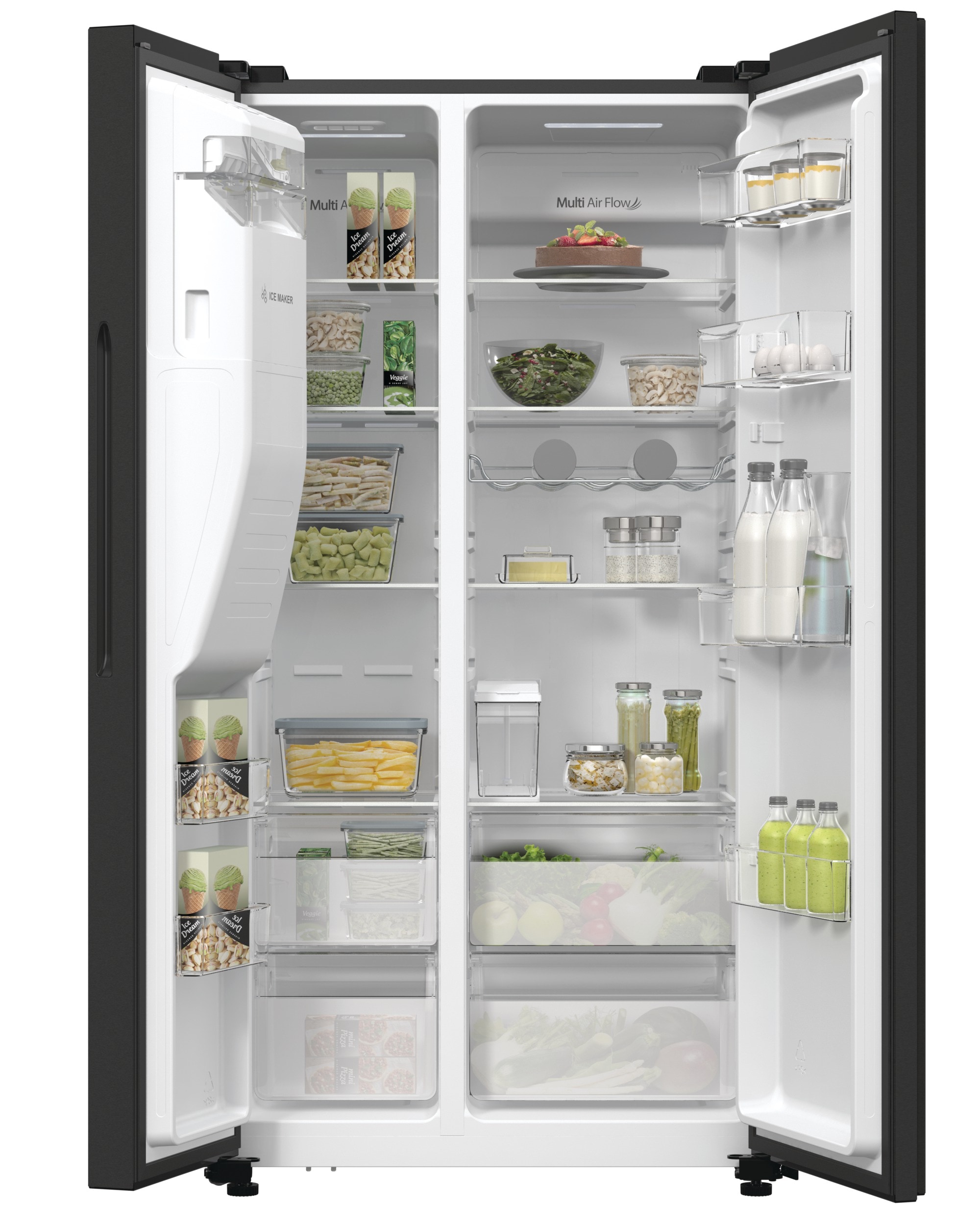 Hisense Side-by-Side »RSIM535AFE«, Wasser-/Eisspender, NoFrost, mit Wassertank, Made in Europe