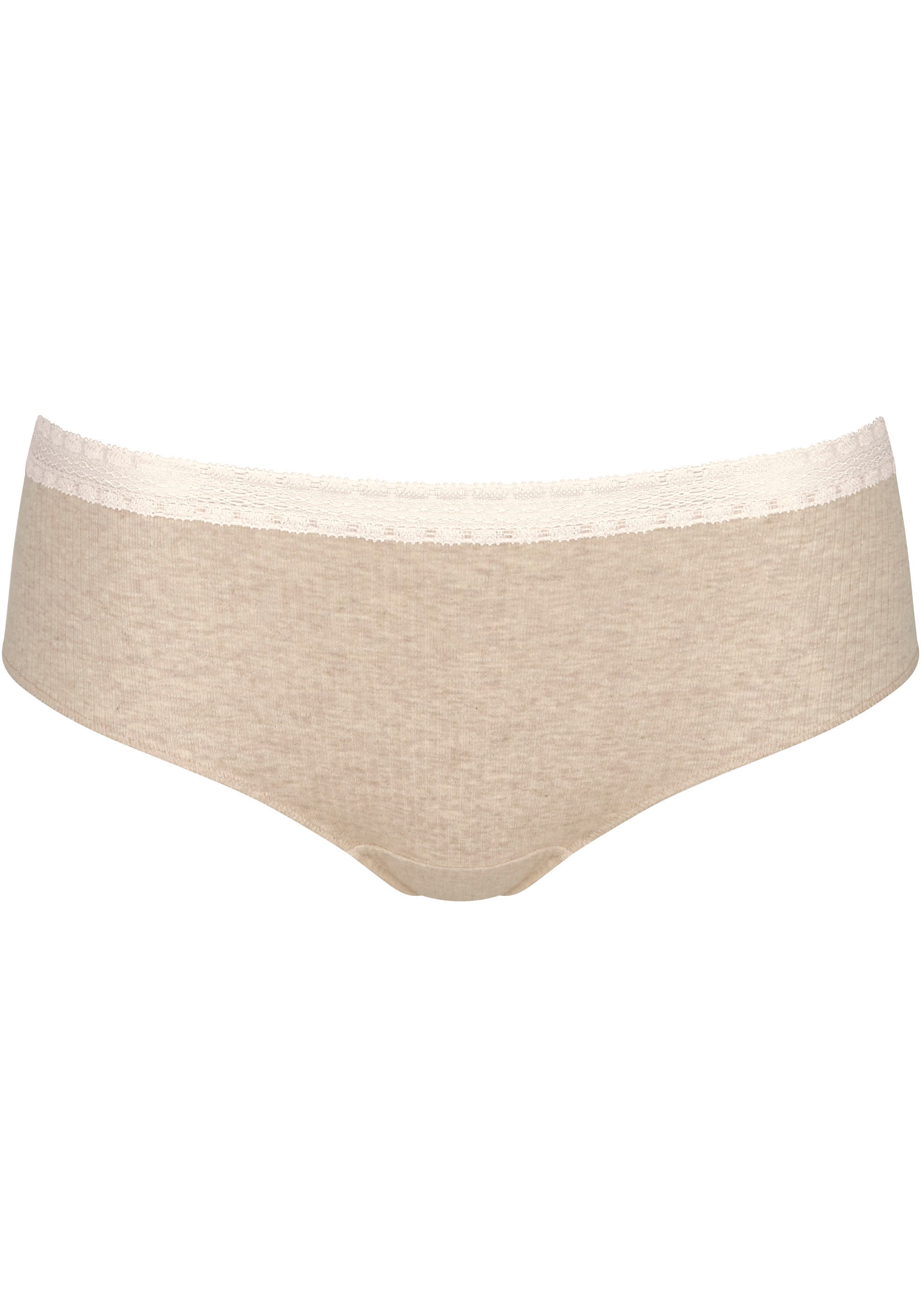 sloggi Slip »GO Ribbed R Hipster C2P«, (2er Pack), weiche Rippware mit Spitzenbesatz