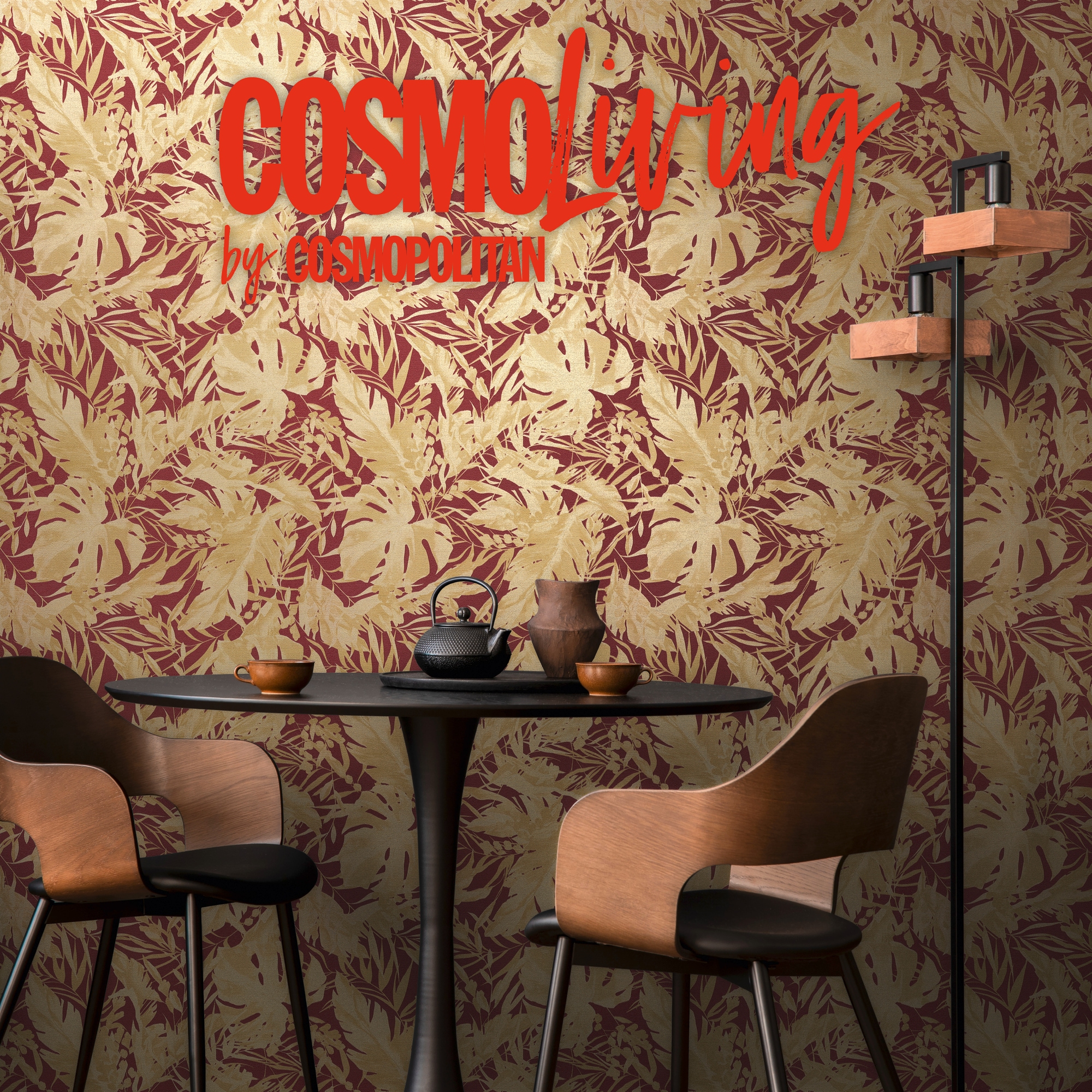 CosmoLiving by Cosmopolitan Vliestapete »Earthlines – Tropische Vliestapete« matt strukturiert Natürliche Blätter in harmonischer Eleganz