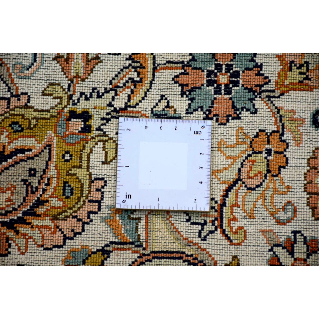 Kayoom Seidenteppich »Allover 5107«, rechteckig, 10 mm Höhe, Einzelstück mit Zertifikat, Wohnzimmer
