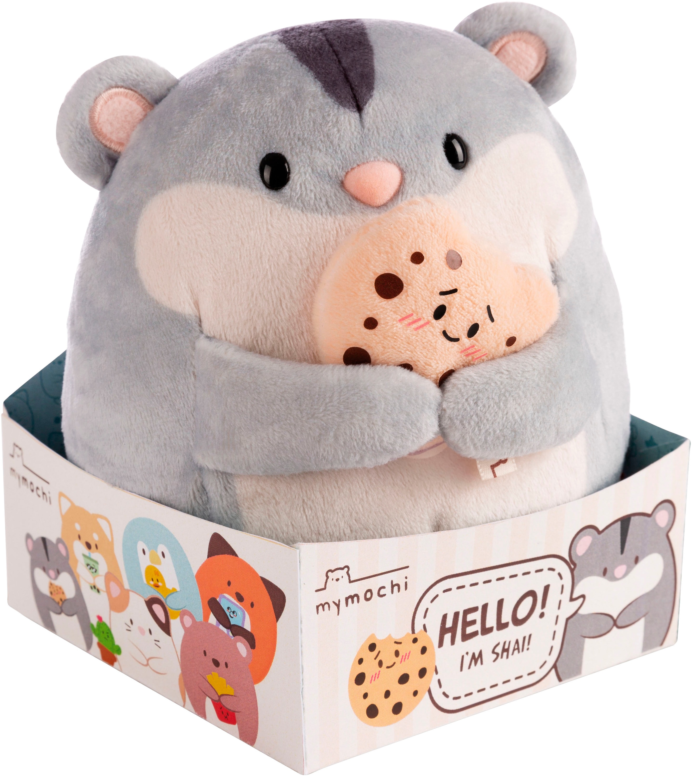 Nici Kuscheltier »mymochi, Hamster Shai, 16 cm«, mit Keks, in Geschenkbox
