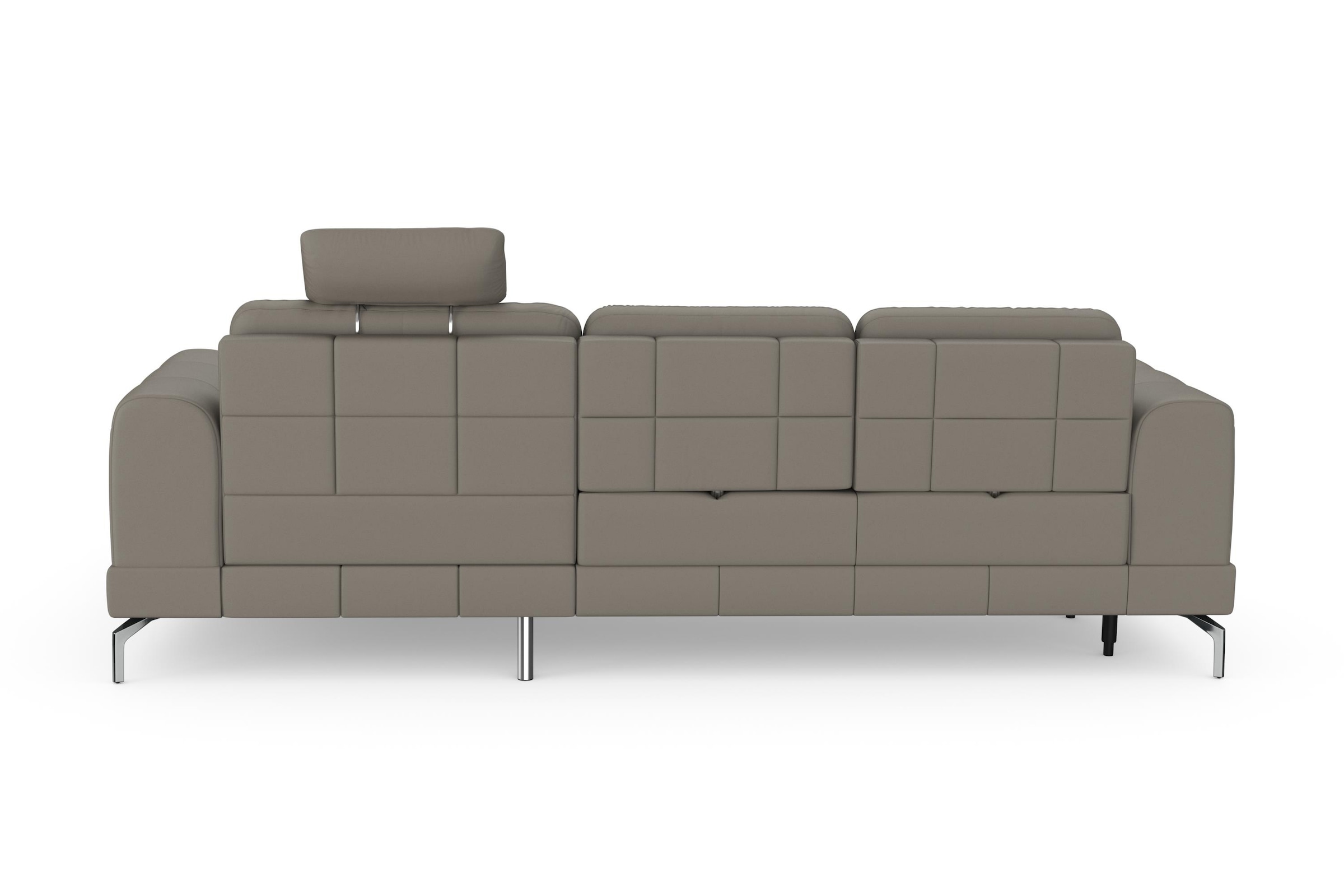 sit&more Ecksofa »Bendigo L-Form«, inklusive Sitztiefenverstellung, Bodenfreiheit 15 cm, 2 Fußfarben