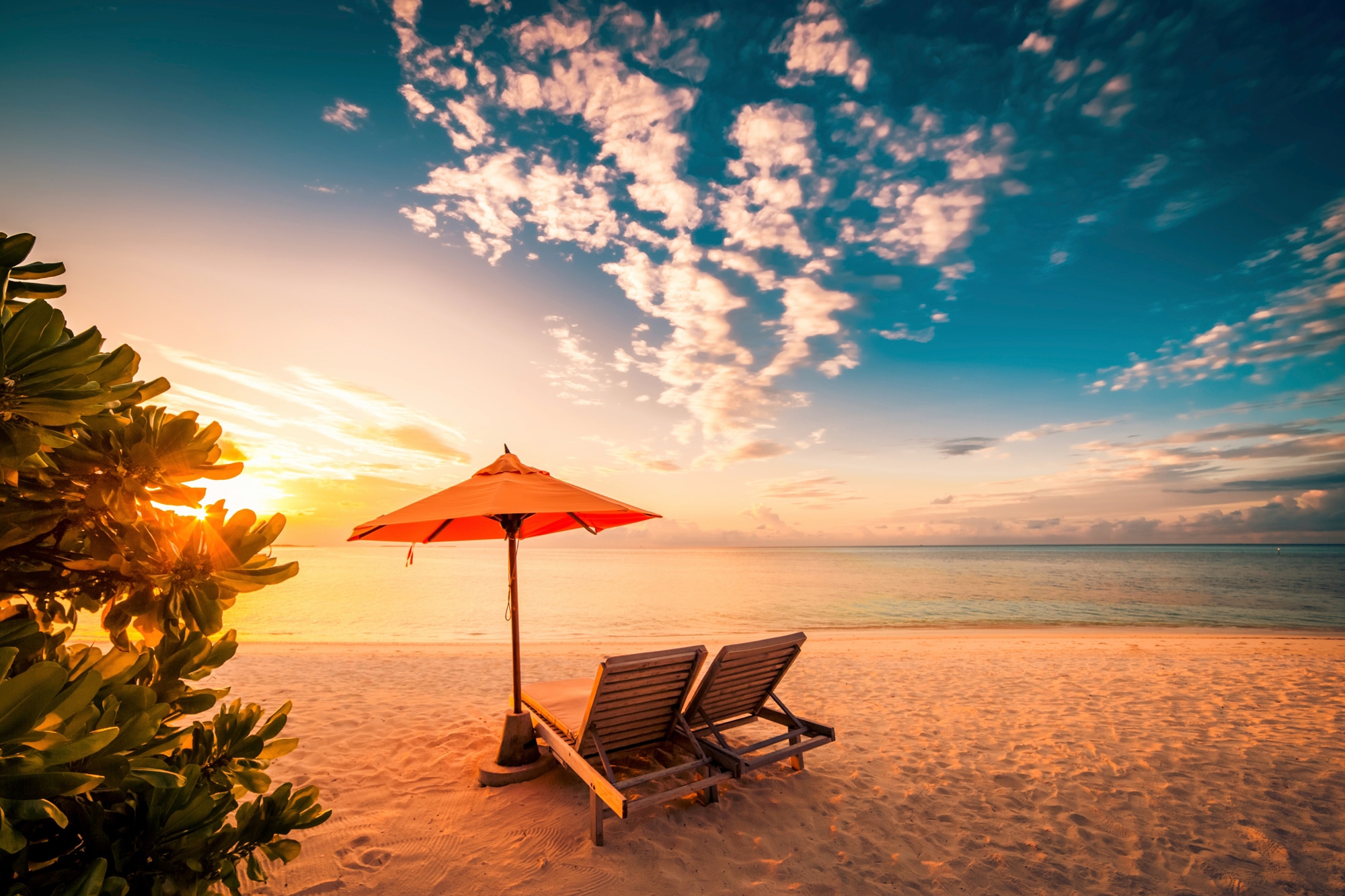 Papermoon Fototapete »PALMEN-STRAND-KARIBIK SÜDSEE MEER DÜNEN SONNE OZEAN X günstig online kaufen