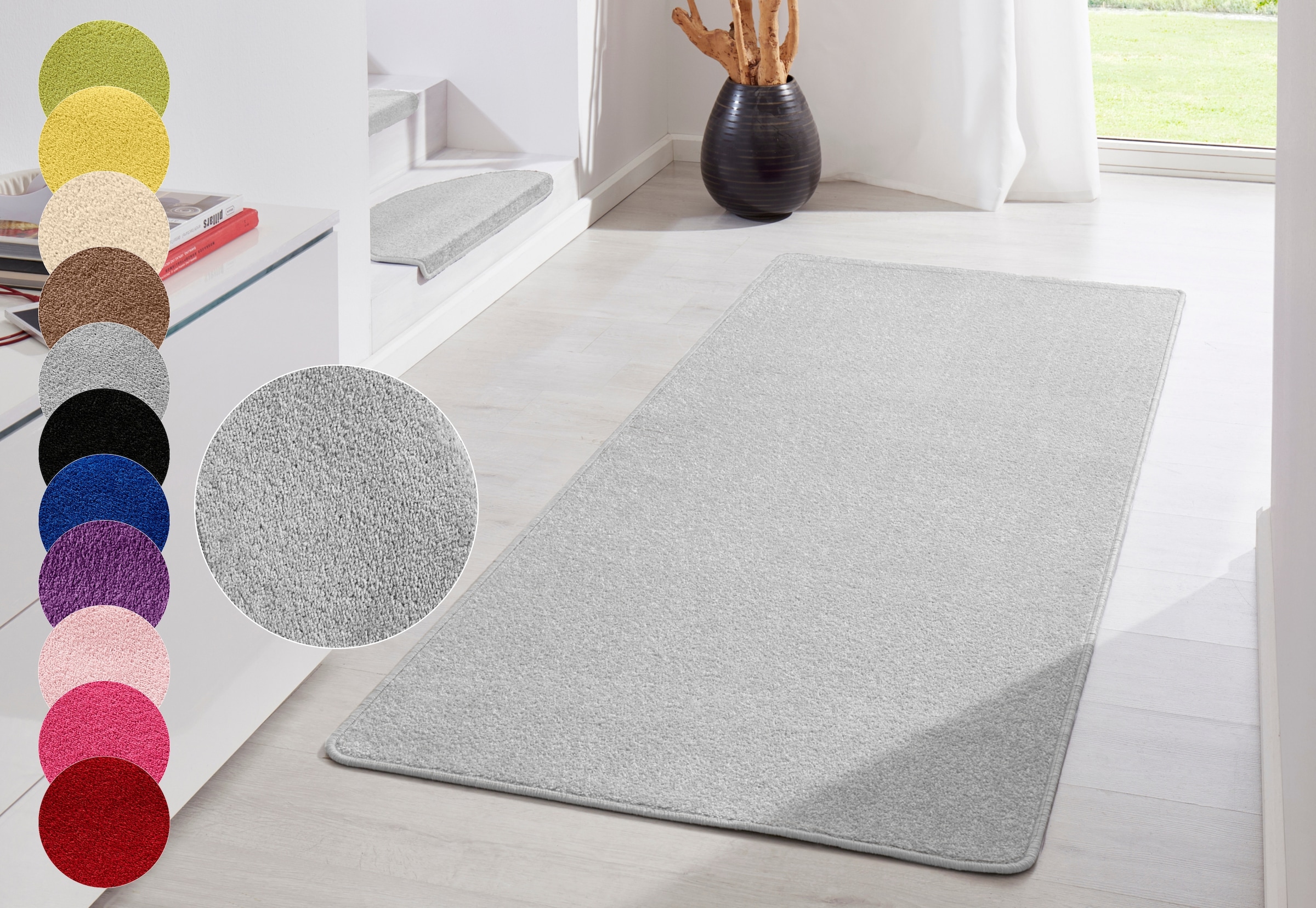 HANSE Home Teppich "Fancy" rechteckig 7 mm Höhe Kurzflor, Läufer, uni, geke günstig online kaufen