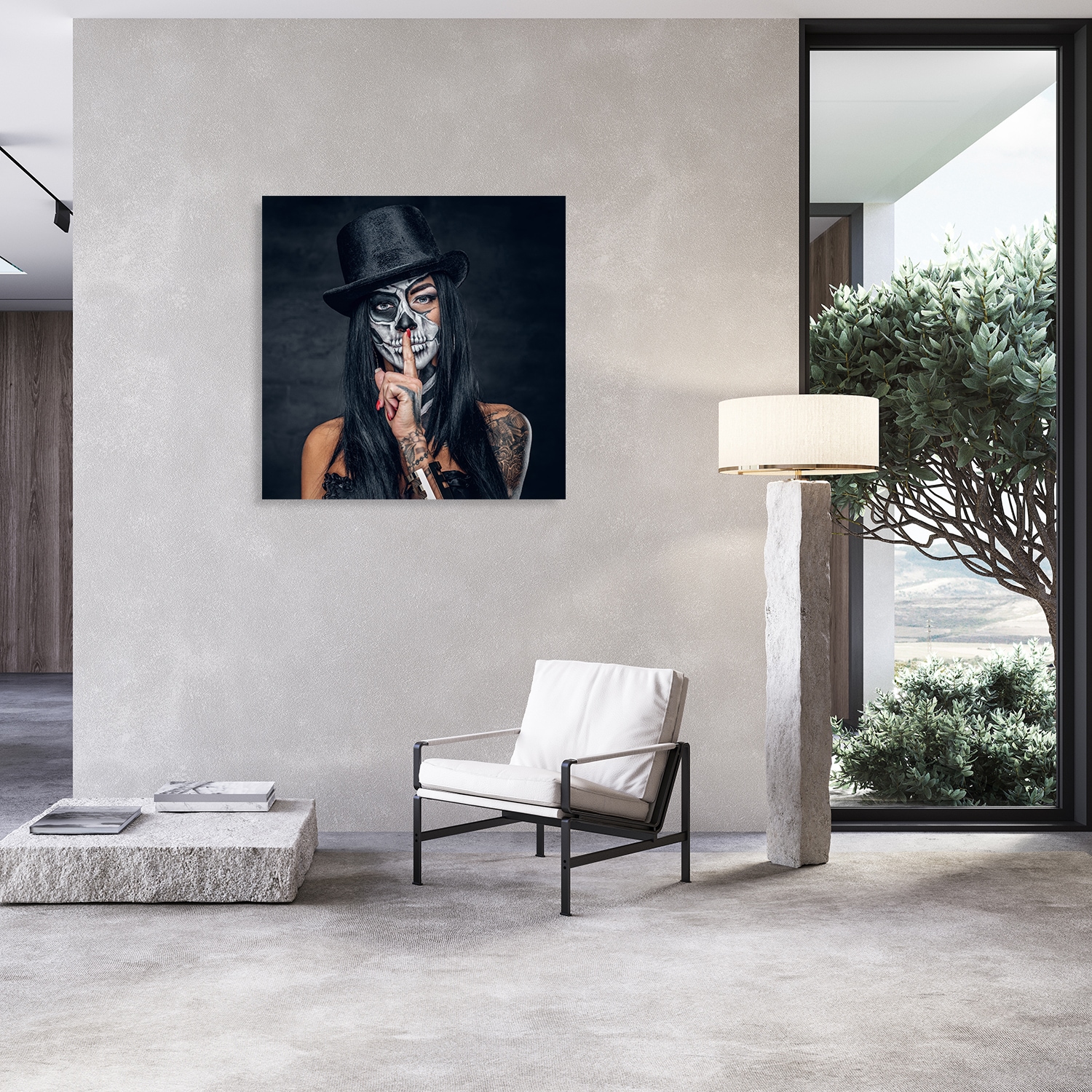 Affengeilebilder Leinwandbild »La Catrina - No Talk auf Keilrahmen gespannt« 1 Stk. tlg. Kunstdruck Wandbild Bild in verschiedenen Formaten