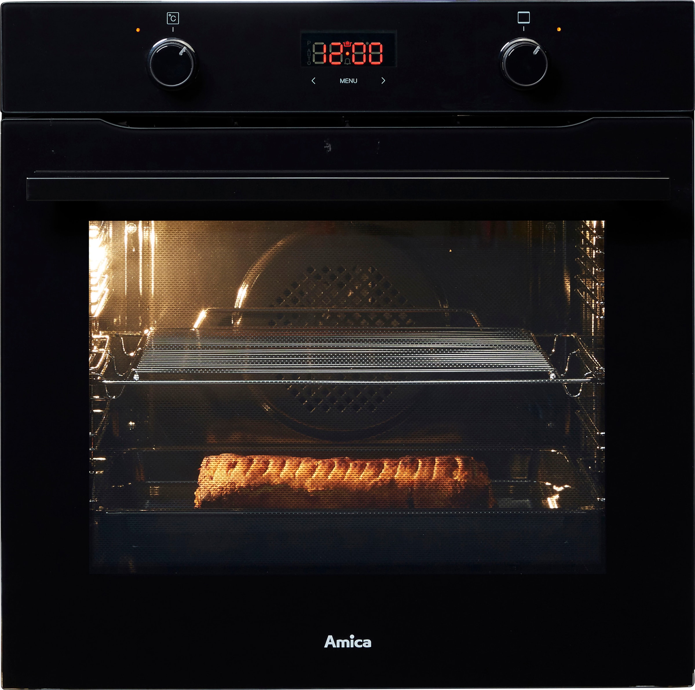 Amica Einbaubackofen »EBX 943 600 S«, EBX 943 600 S, mit Teleskopauszug nachrüstbar, Steam Clean