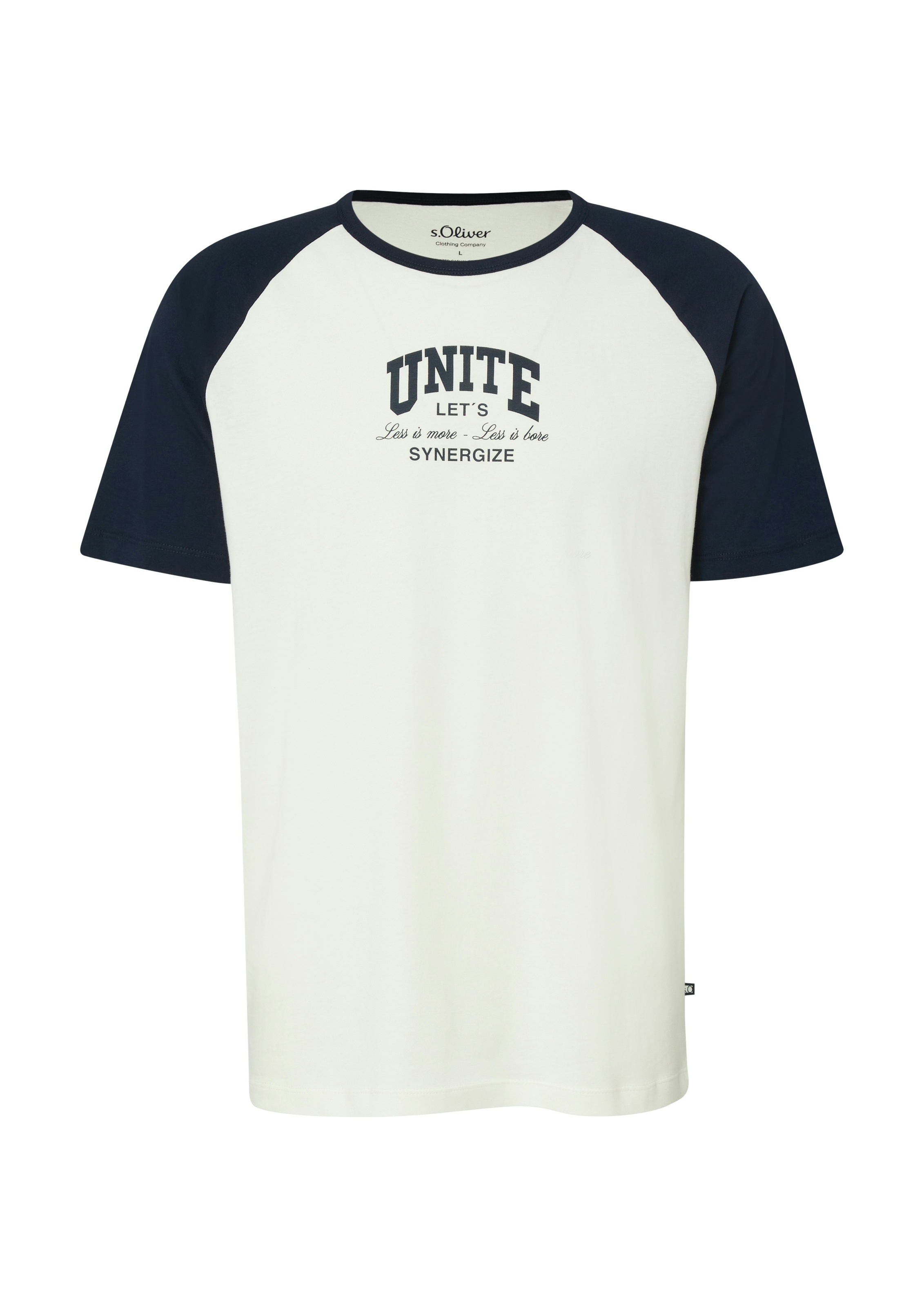 s.Oliver Kurzarmshirt im Collage-Stil und mit Print