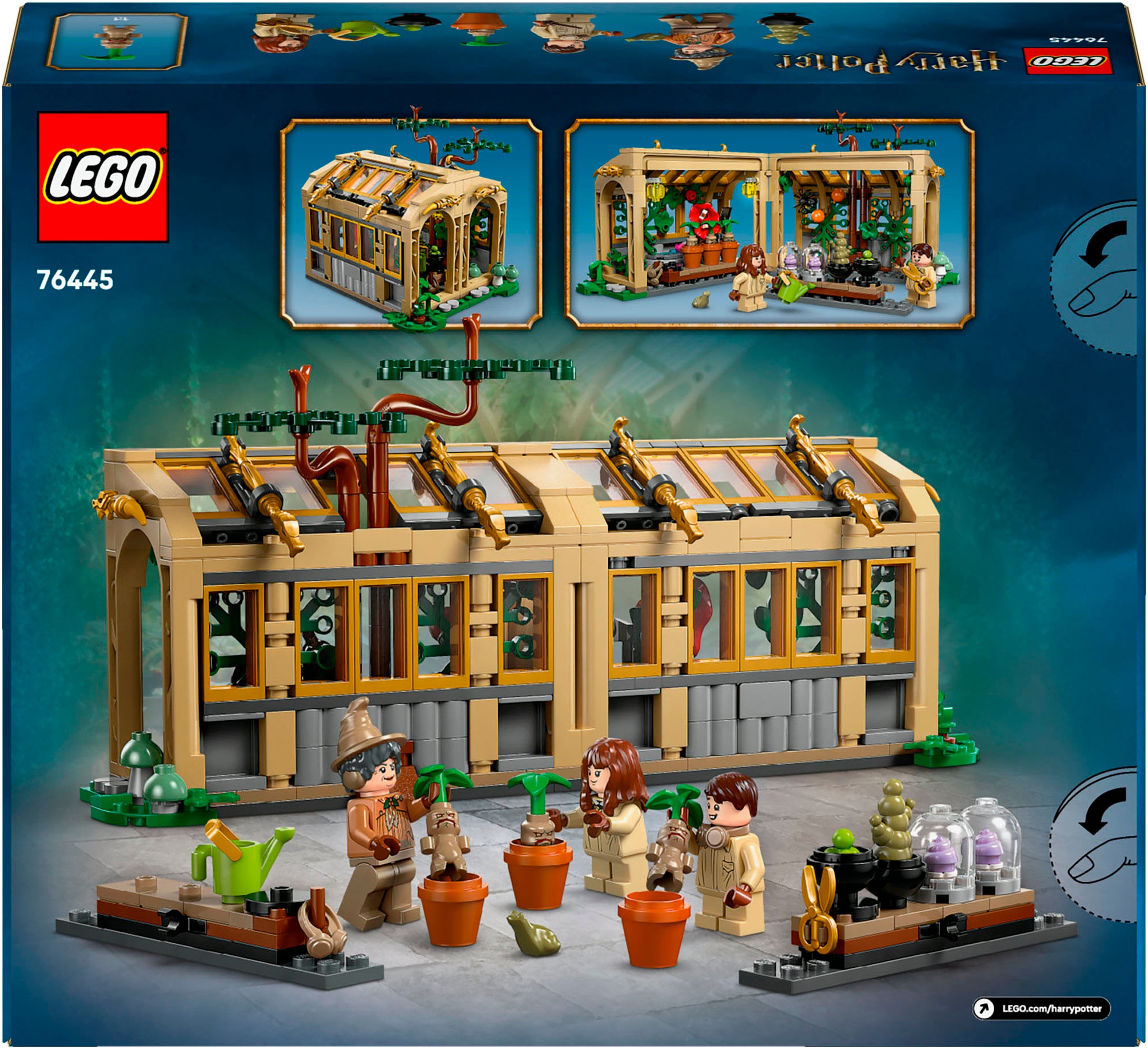 LEGO® Konstruktionsspielsteine »Schloss Hogwarts: Kräuterkundeunterricht (76445), LEGO Harry Potter™«, (390 St.), Made in Europe