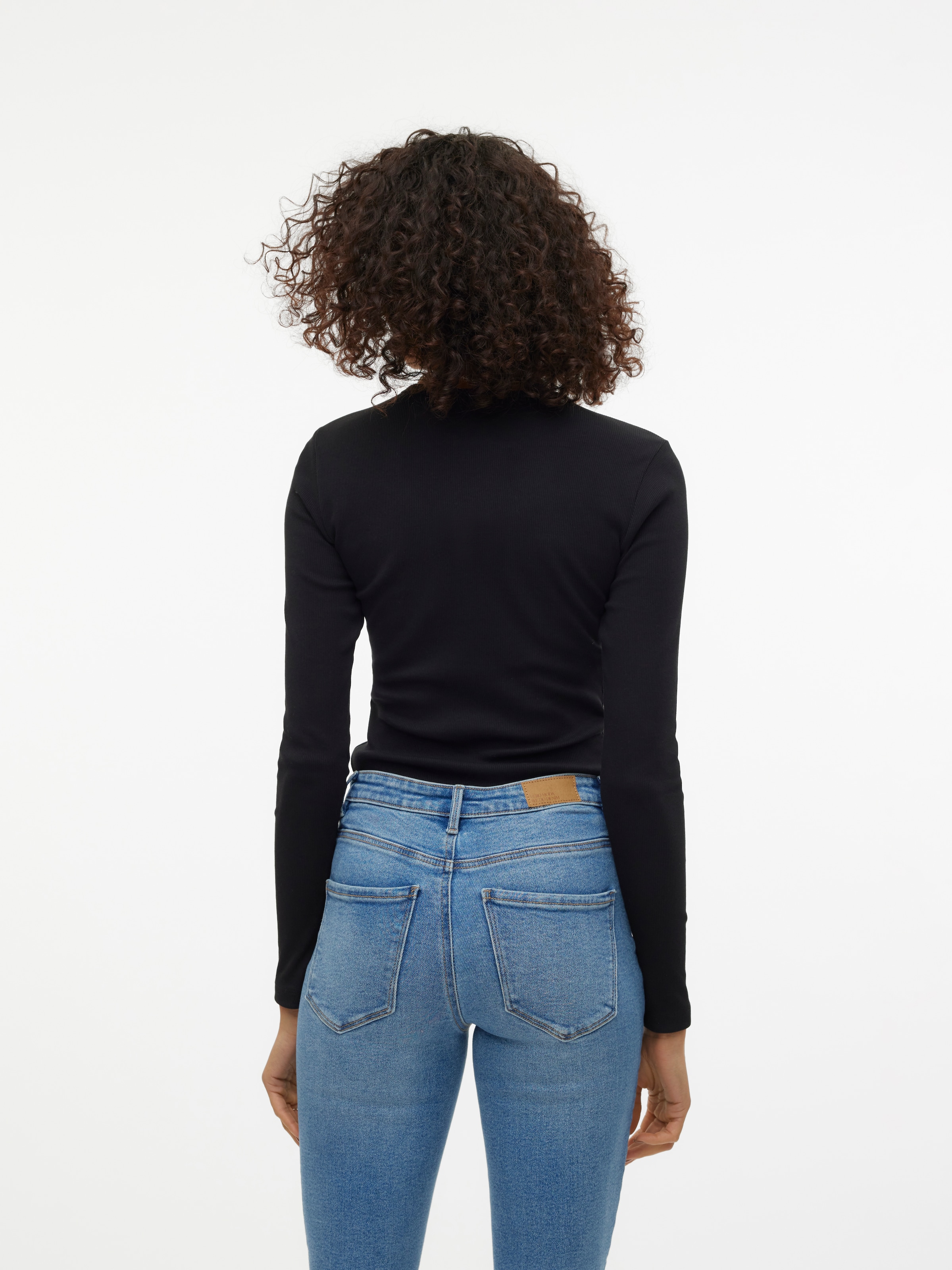 Vero Moda Langarmshirt »VMCHLOE LS SHORT TOP JRS NOOS« Baumwollmischung