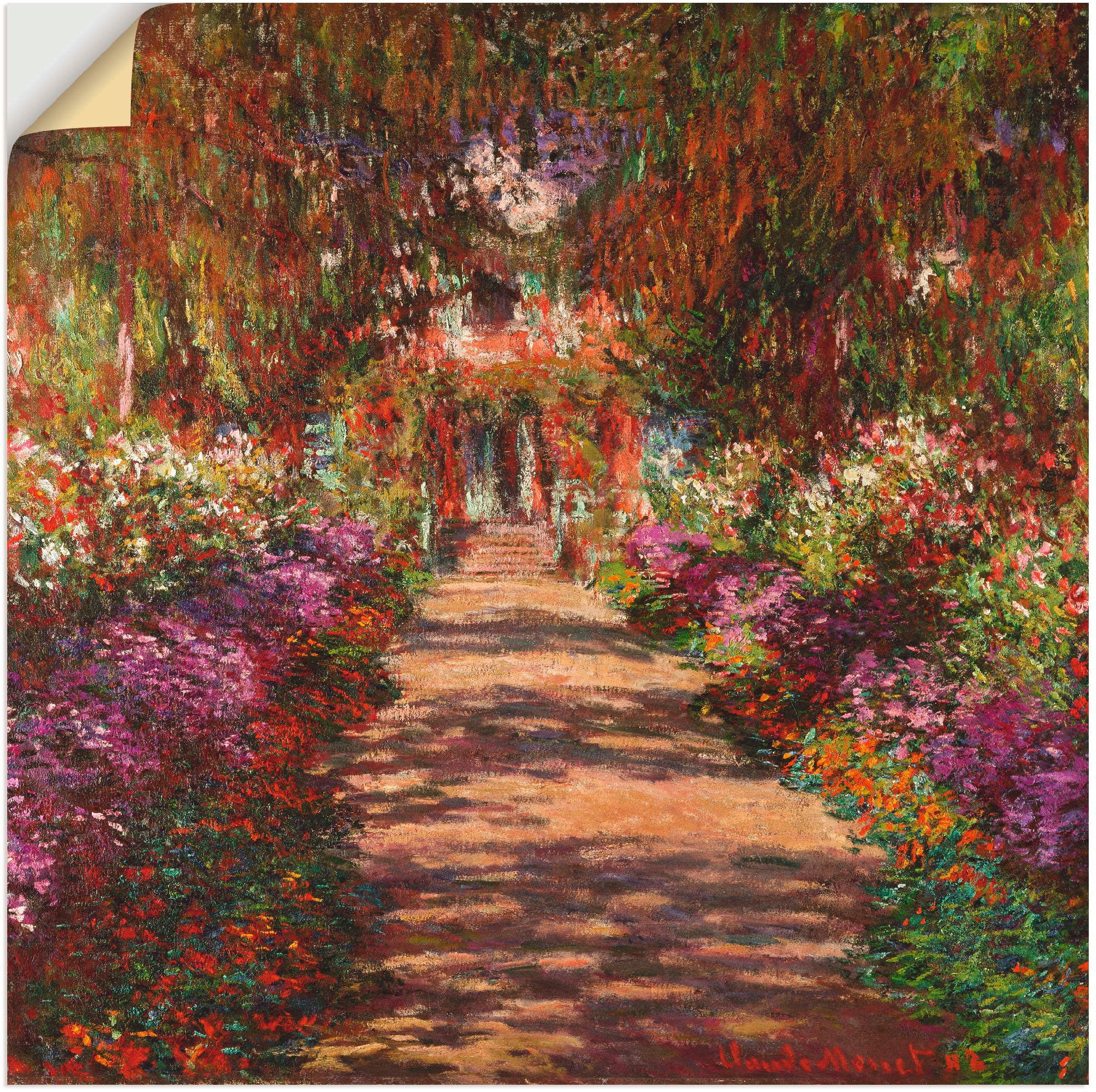 Artland Wandbild "Weg in Monets Garten in Giverny. 1902", Garten, (1 St.), günstig online kaufen