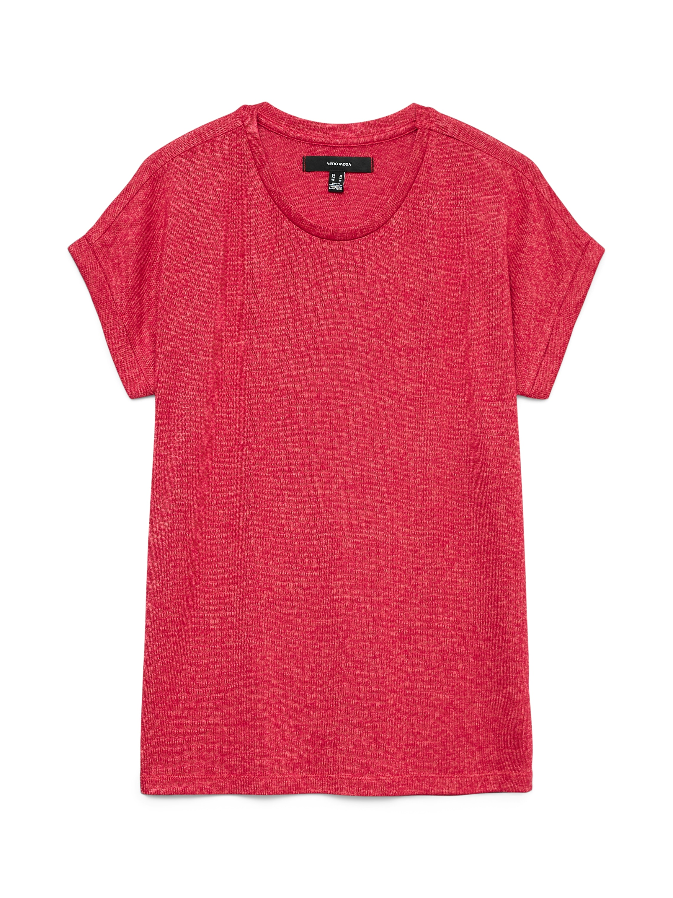 Vero Moda Kurzarmpullover »VMBRIANNA SS O-NECK PULLOVER BOO  REP« mit überschnittenen Schultern mit Umschlagsaum