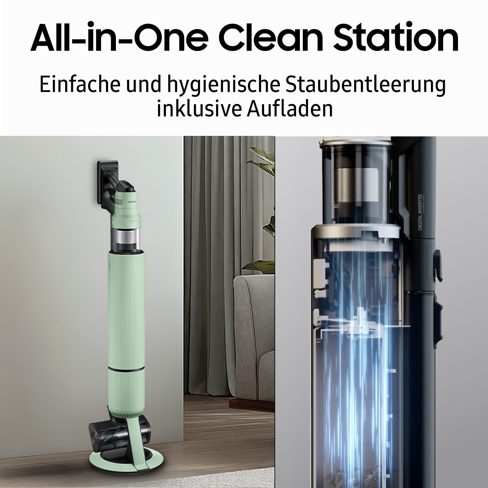 Samsung Akku-Handstaubsauger »BESPOKE AI Jet Ultra Akku+ CompleteClean, VS90F40EEM/WD«