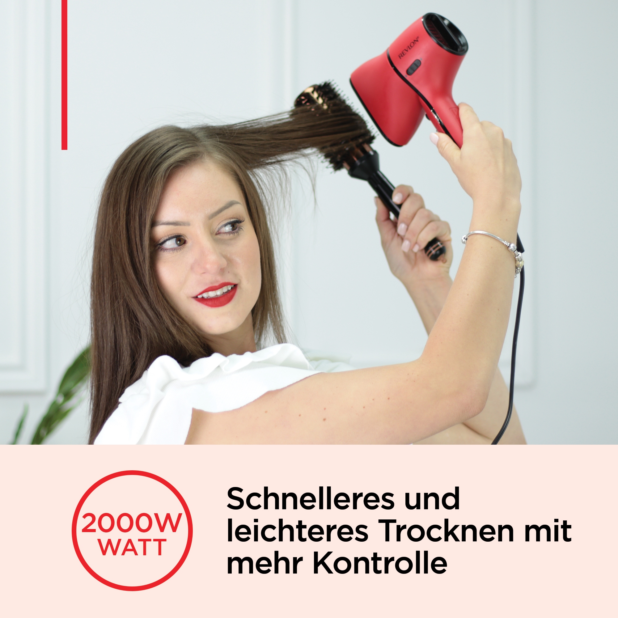 Revlon Haartrockner »Haartrockner mit Luftstromregelung - REVLON Airflow Control, RVDR5320E«, 2000 W, 2 Aufsätze, kompakter Trockner, Frisierdüse + Lockenverstärkungs-Diffusor, 2000 W