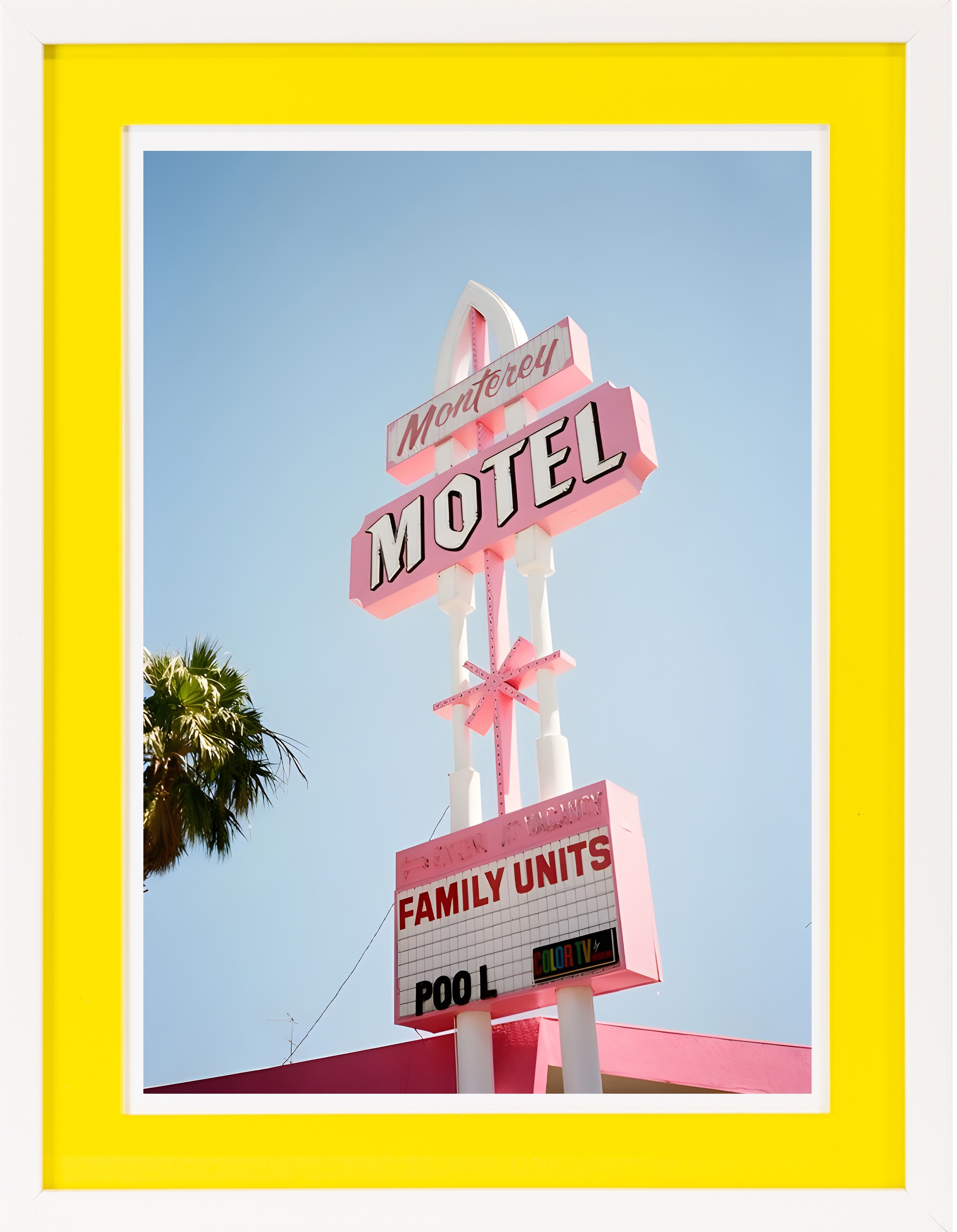 queence Bild mit Rahmen »Motel, Amerika« Schriftzug   Schriftzüge 1 Stk. tl günstig online kaufen