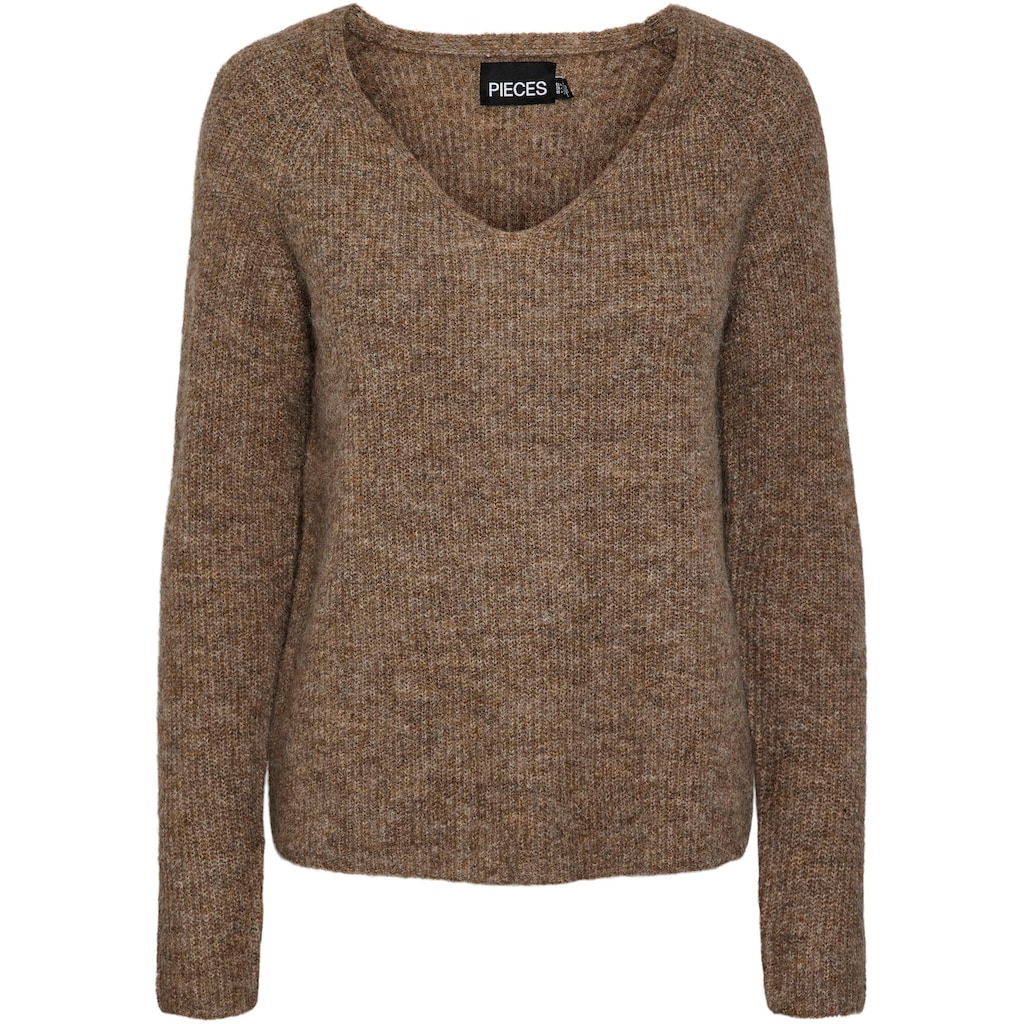 pieces V-Ausschnitt-Pullover »PCELLEN LS V-NECK KNIT NOOS BC«