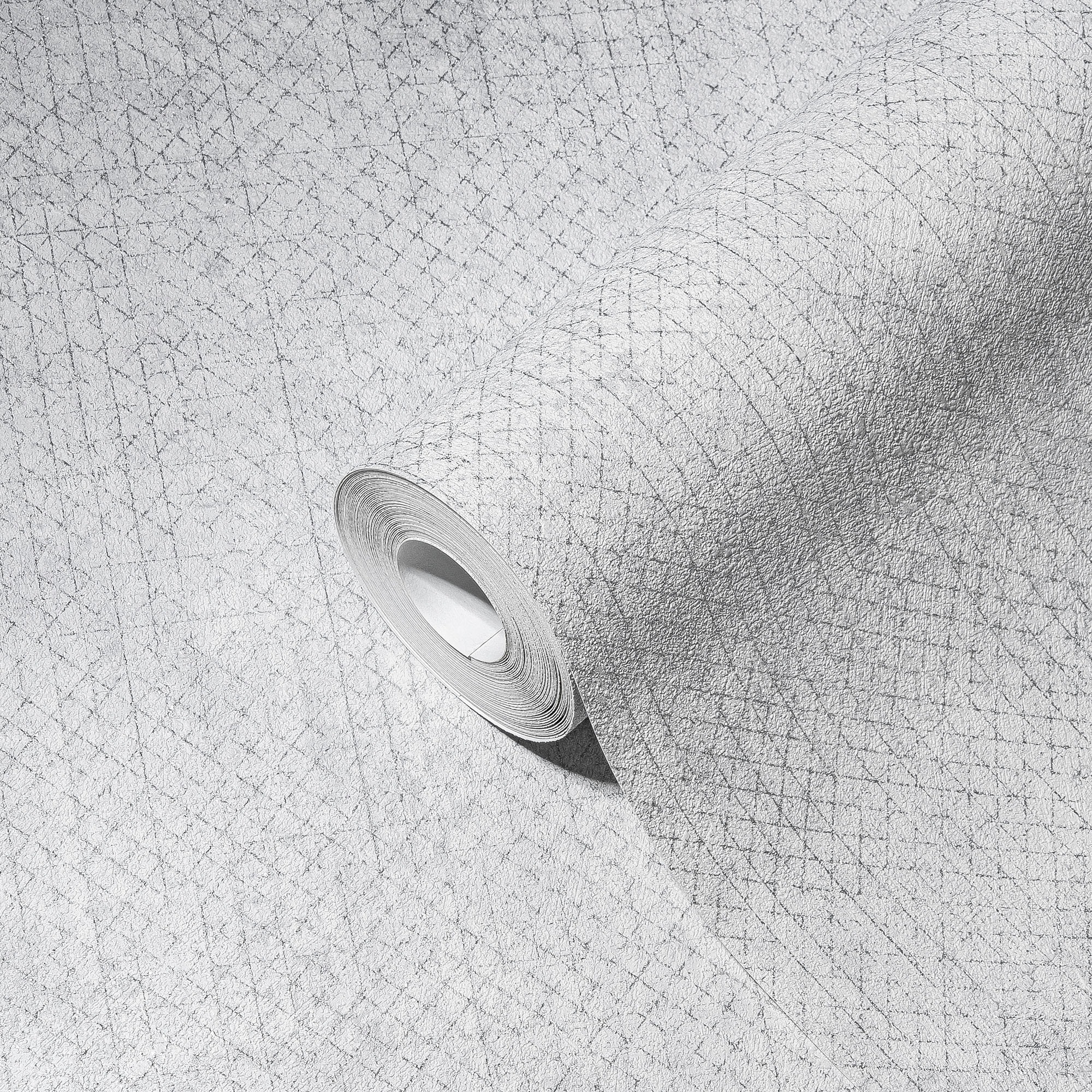 A.S. Création Vliestapete »THE BOS Uni Metalliceffekt«, leicht glänzend-gemustert-abstrakt, Grafisch Tapeten Wohnzimmer Schlafzimmer Küche modern Flur Design Büro