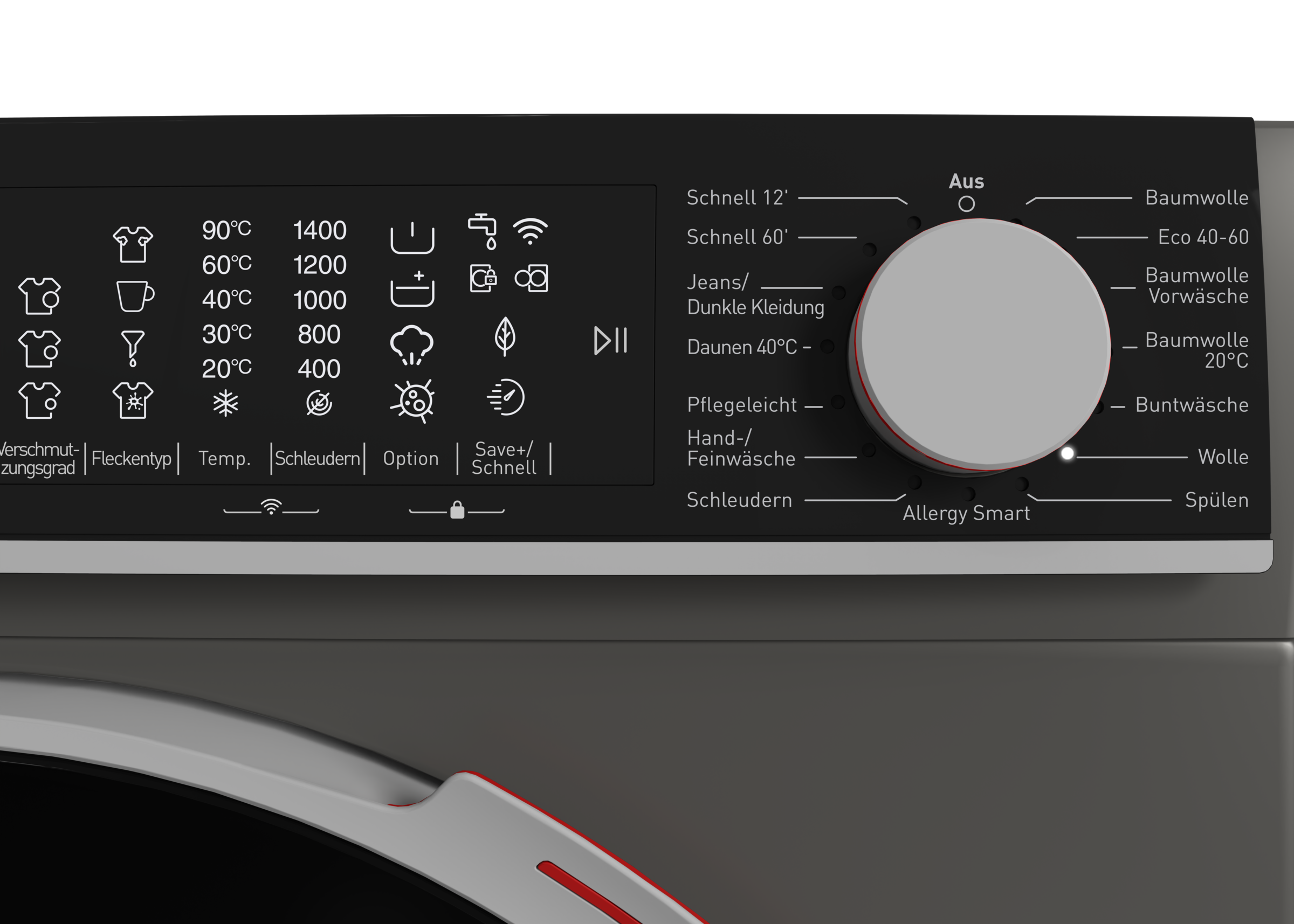 Sharp Waschmaschine High Class »ES-WNFL014CADA-DE«, 10 kg, 1400 U/min, 10kg / +WIFI / A-20% / Fulltouch/Steam/Espr.Grey