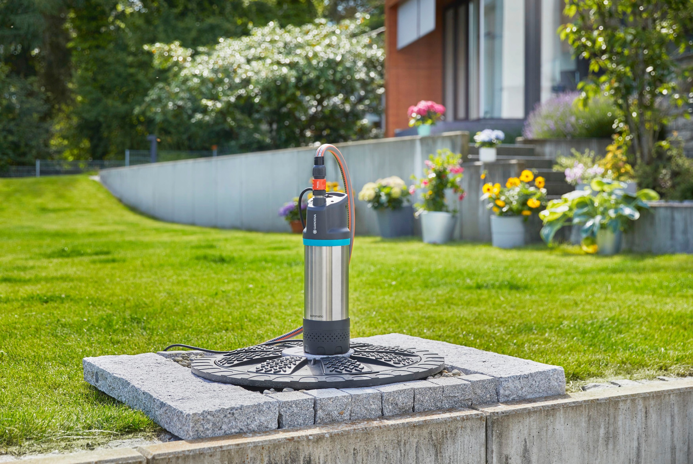 GARDENA Tauchdruckpumpe »6100/5 inox automatic, 1773-20«, 6100 l/h max. Fördermenge