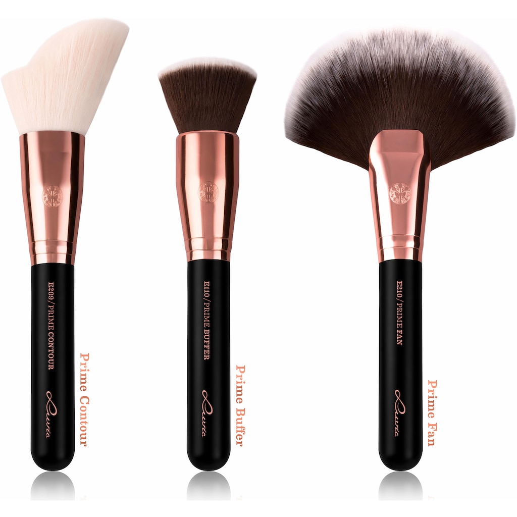 Luvia Cosmetics Kosmetikpinsel-Set »Essential Brushes - Black Diamond«, (15 tlg., inkl. Pinseltasche), vegan