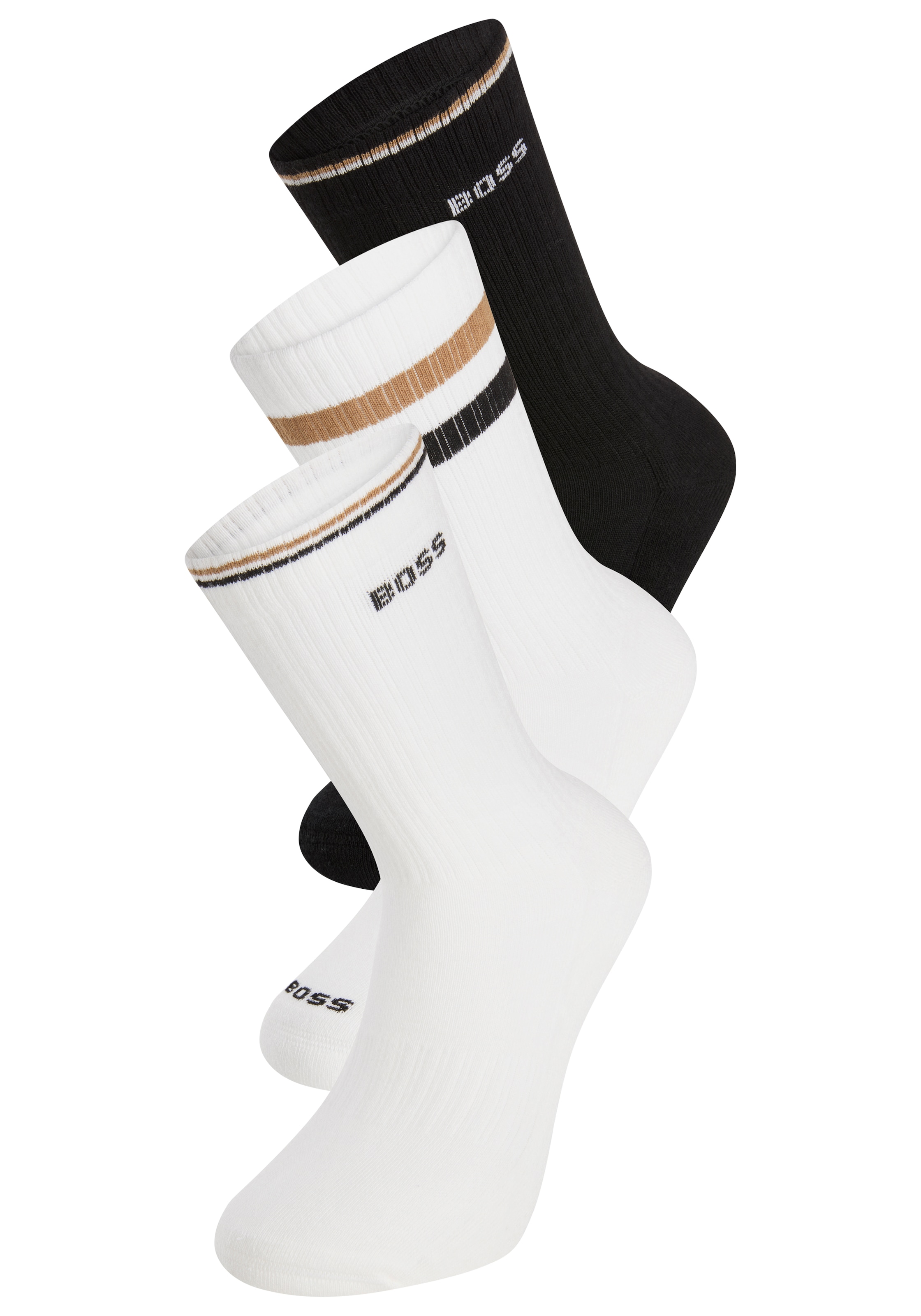BOSS Socken »3P QS Rib Iconic VB«, (3 Paar), Neuheit