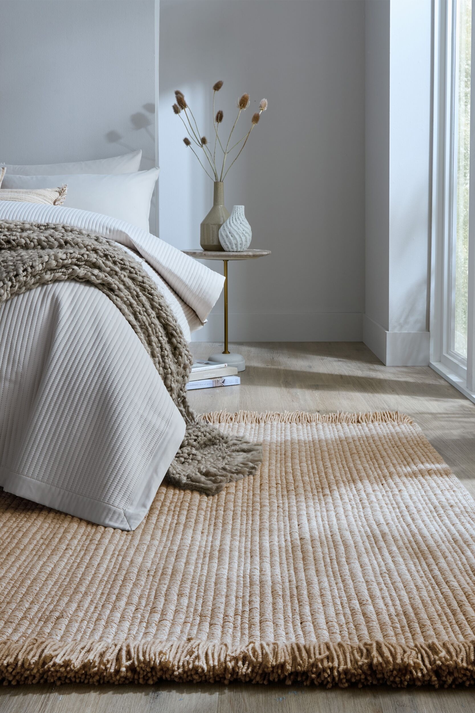 FLAIR RUGS Teppich »Rene«, rechteckig, 4 mm Höhe, aus gewebter Wolle günstig online kaufen