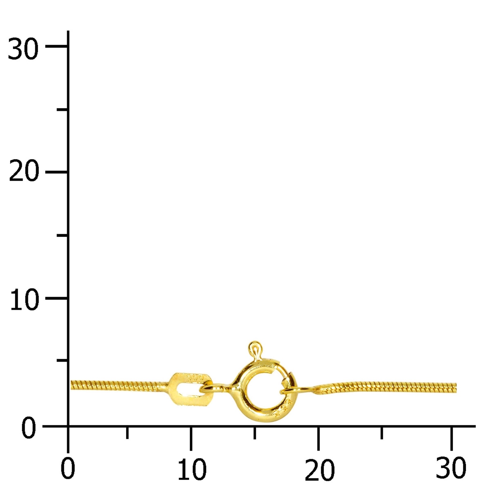 OSTSEE-SCHMUCK Goldkette »Ostsee-Schmuck Kette Schlange 1,0 mm Kette Schlange 1,0 mm«, (1 tlg.)