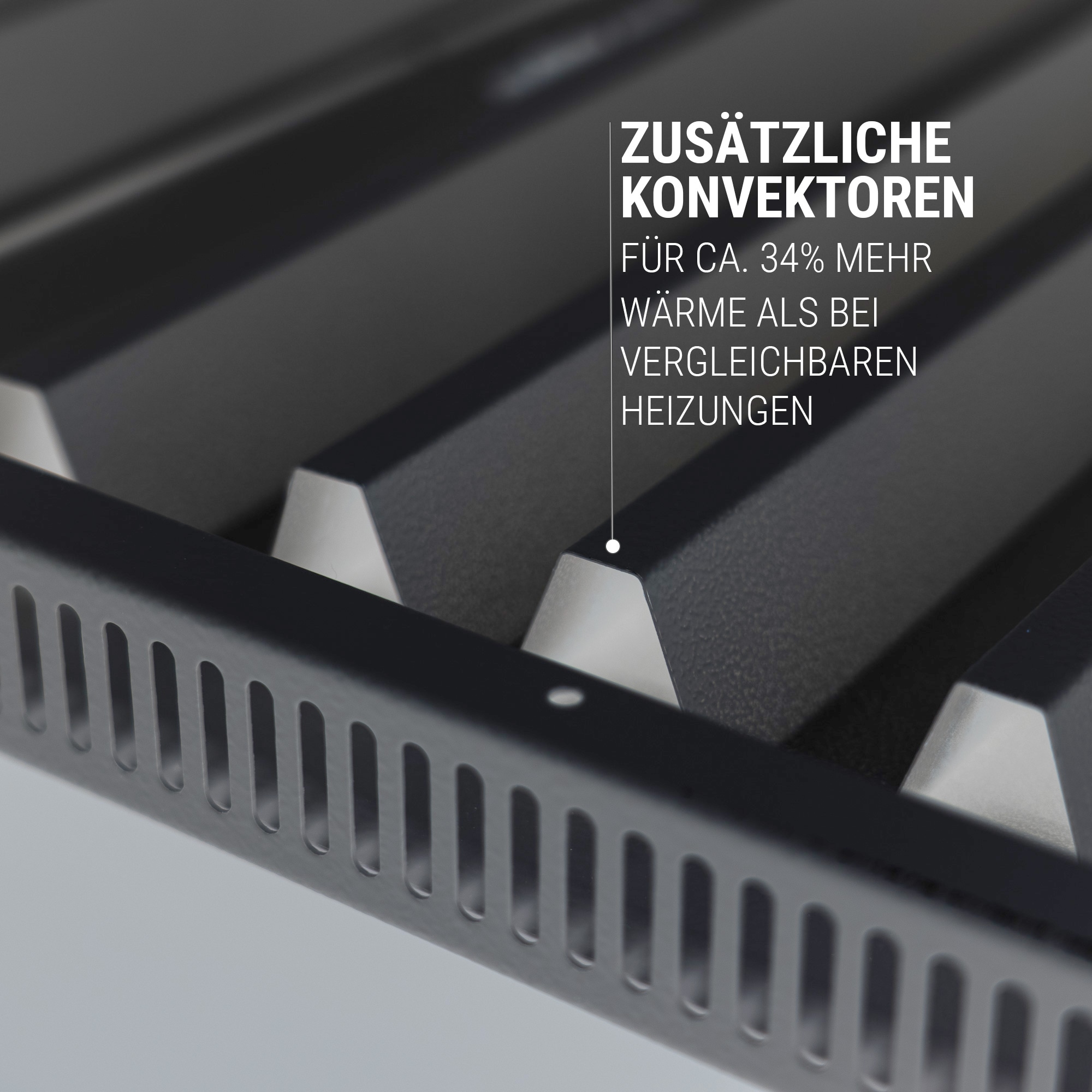 Vasner Elektro-Heizkörper »Konvi schwarz 900 W« Hybrid Infrarotheizung mit Thermostat