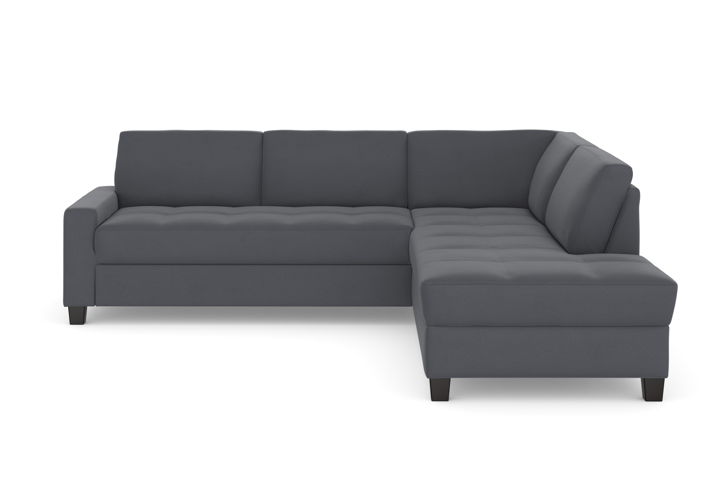 DOMO collection Ecksofa »Florentina zeitlos und elegant, Sitznähte als Designelement, L-Form«, wahlweise mit Bettfunktion, mit Kontrastnaht, Komfortsitzhöhe 47cm