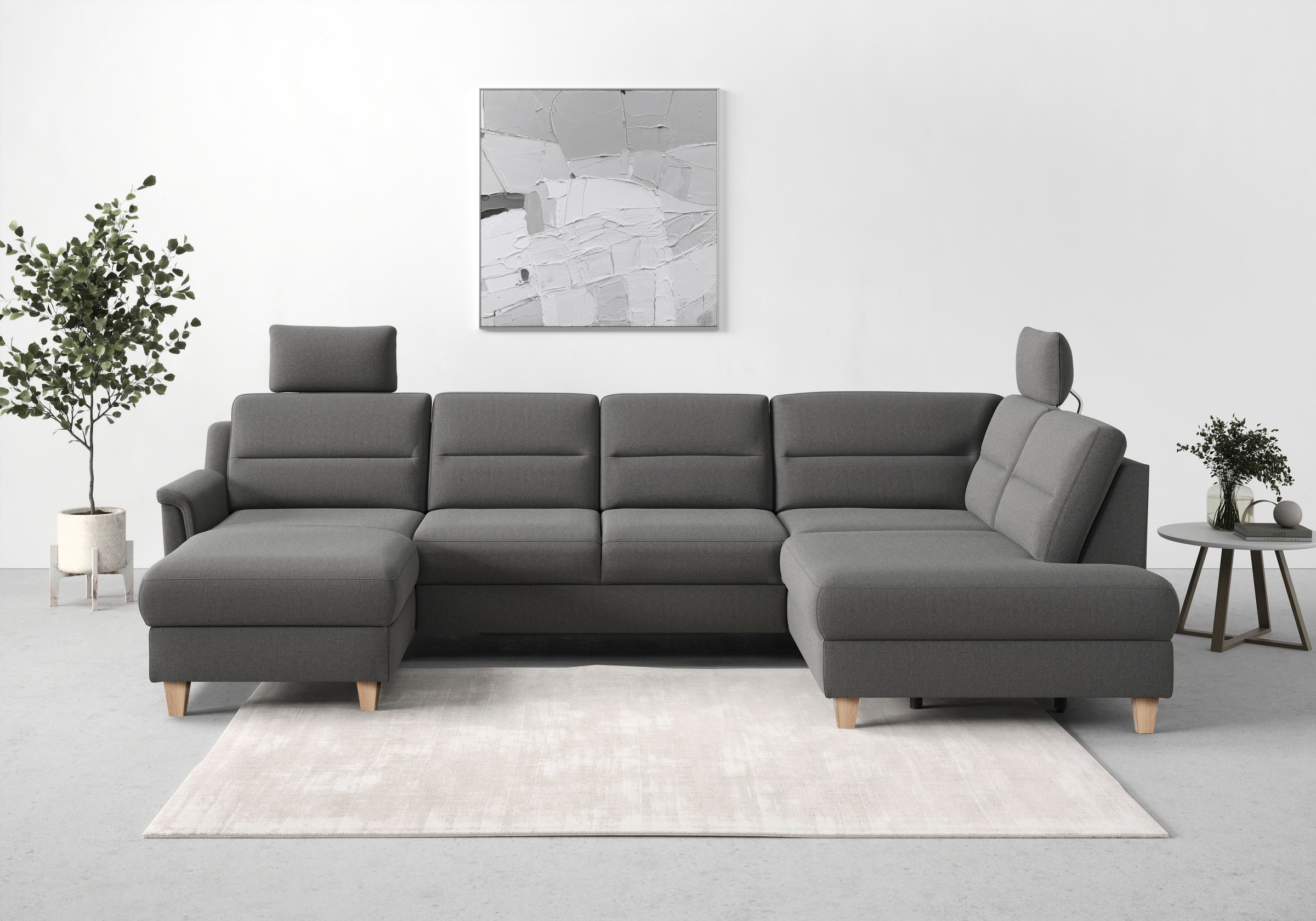 sit&more Wohnlandschaft »Farö U-Form«, inklusive Federkern, wahlweise mit Bettfunktion und Bettkasten