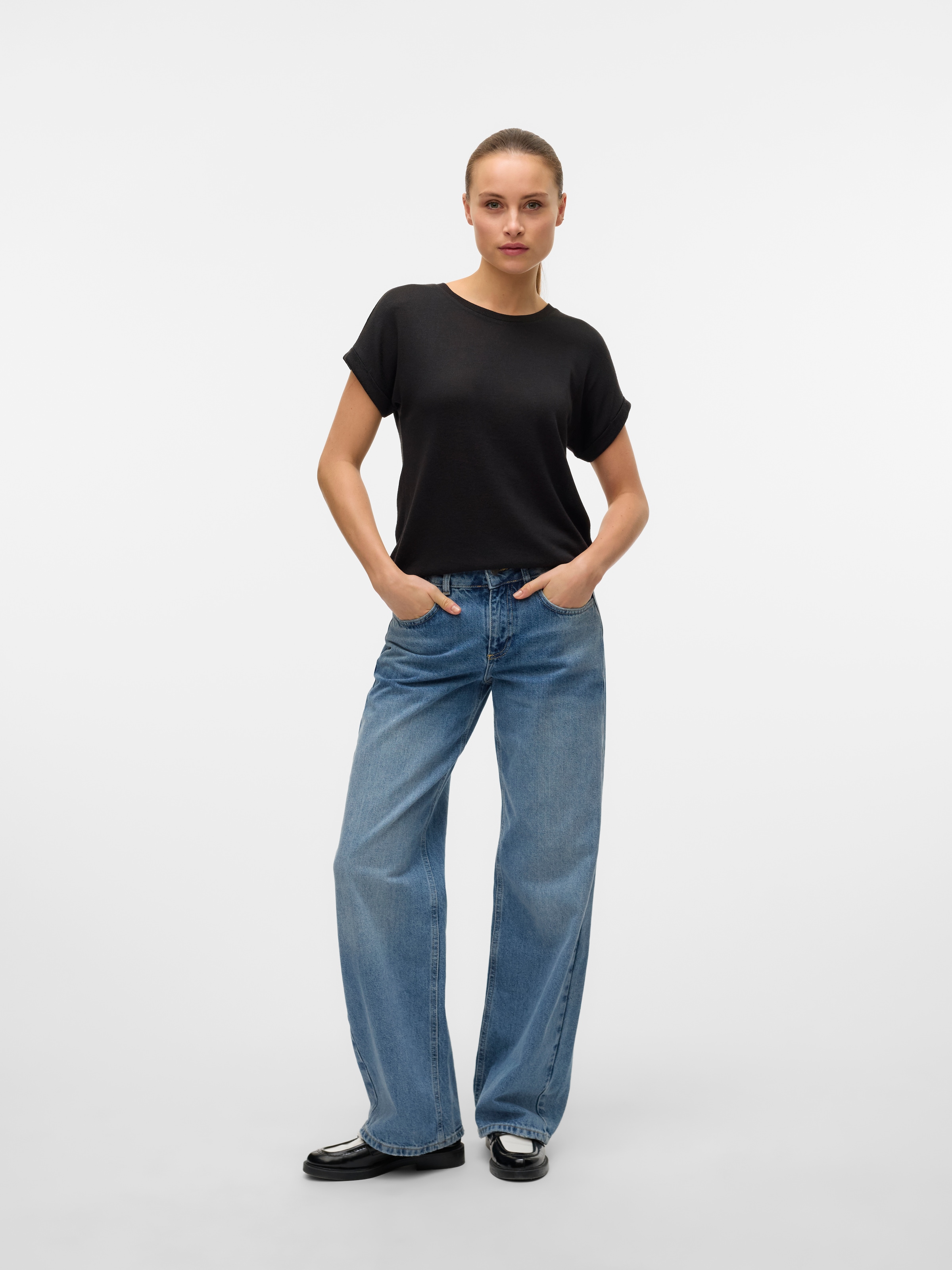 Vero Moda Kurzarmpullover »VMBRIANNA SS O-NECK PULLOVER BOO REP«
