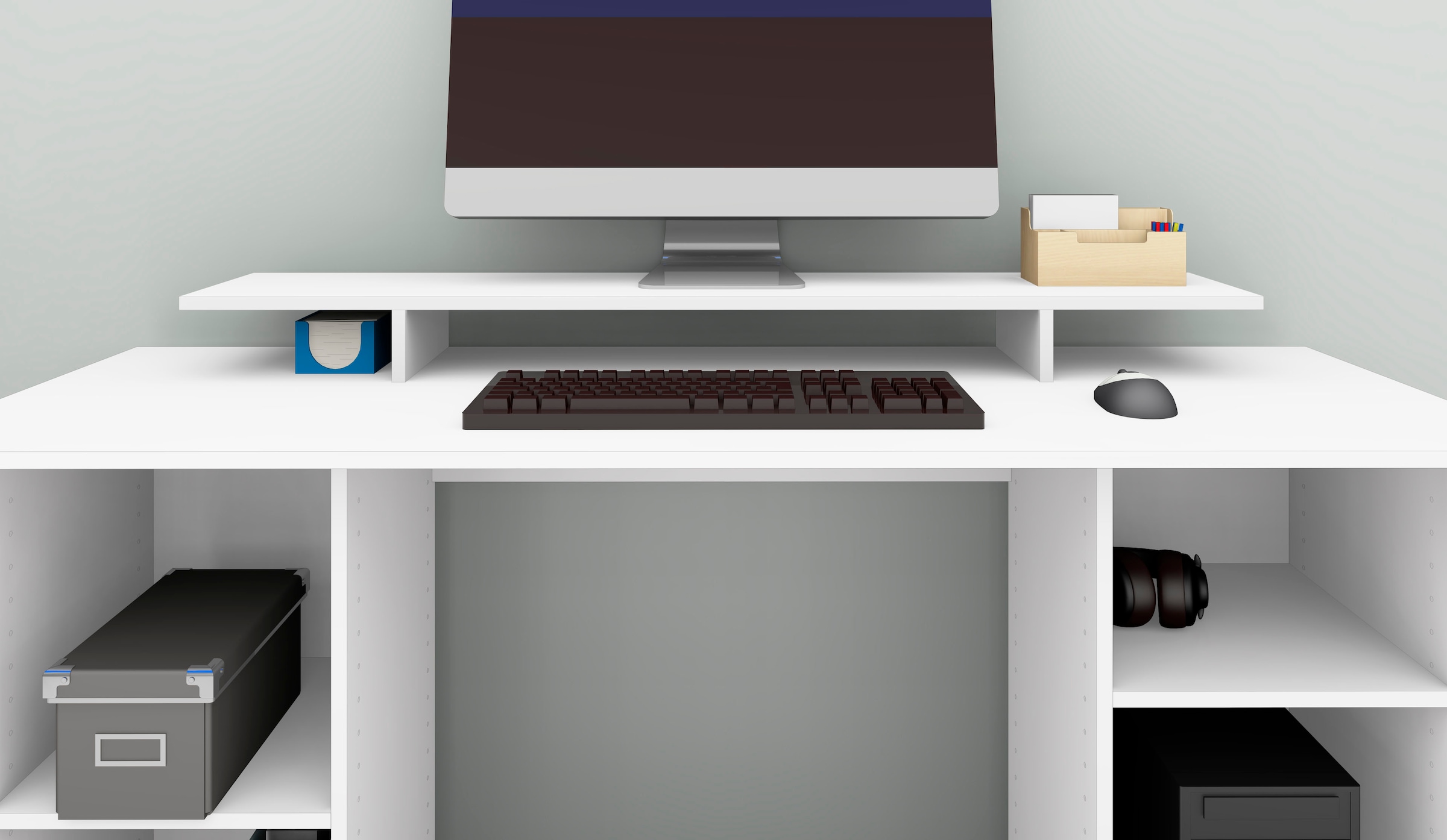 borchardt Möbel Schreibtischaufsatz »Kai«, Monitorständer, Bildschirmerhöhung im modernen Design, Made in Germany