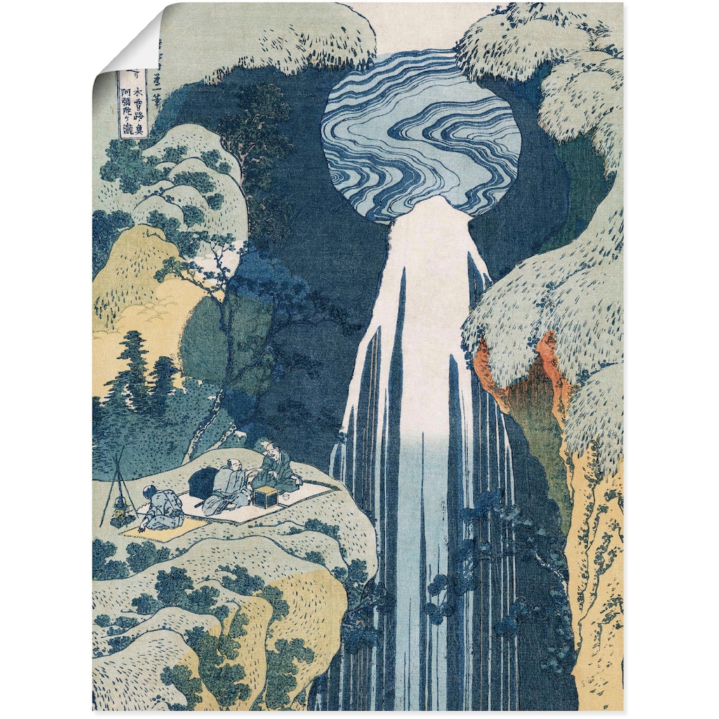 Artland Kunstdruck »Wasserfall von Amida an Kiso Straße«, Gewässer, (1 St.)