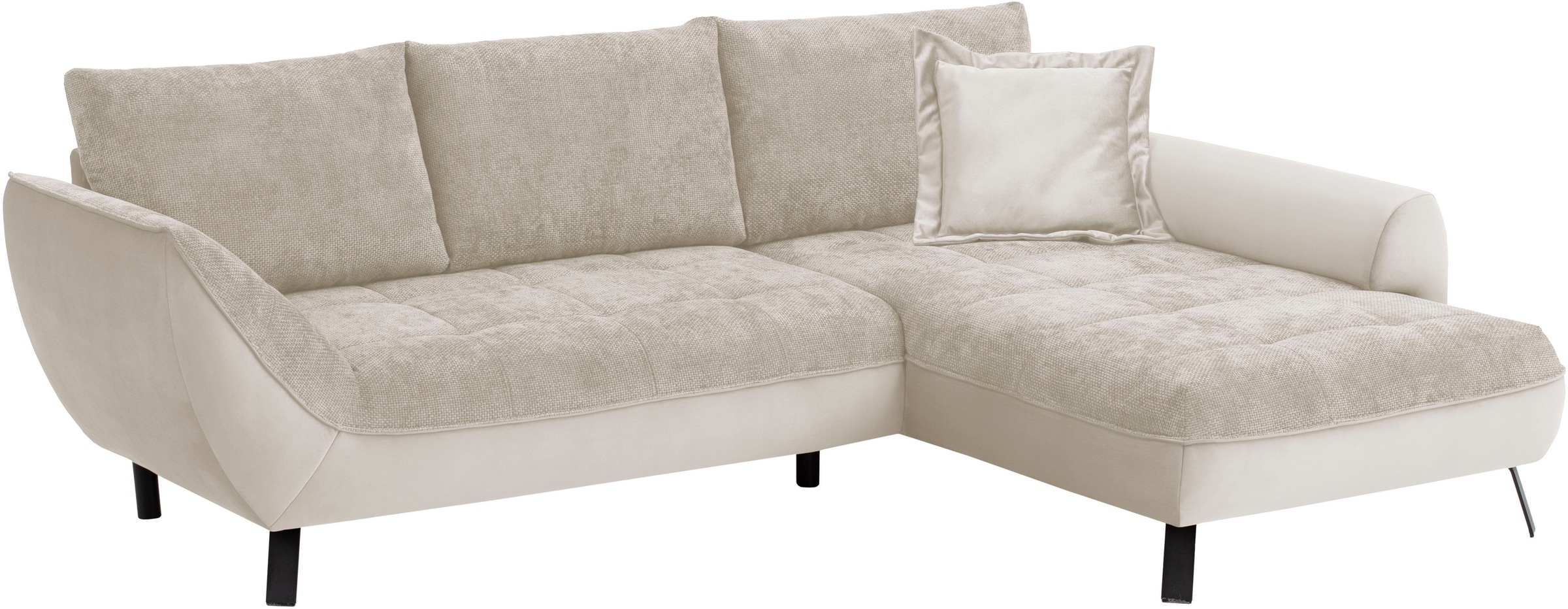 exxpo - sofa fashion Ecksofa, stabile Rücken - Kissen, bequem und modern