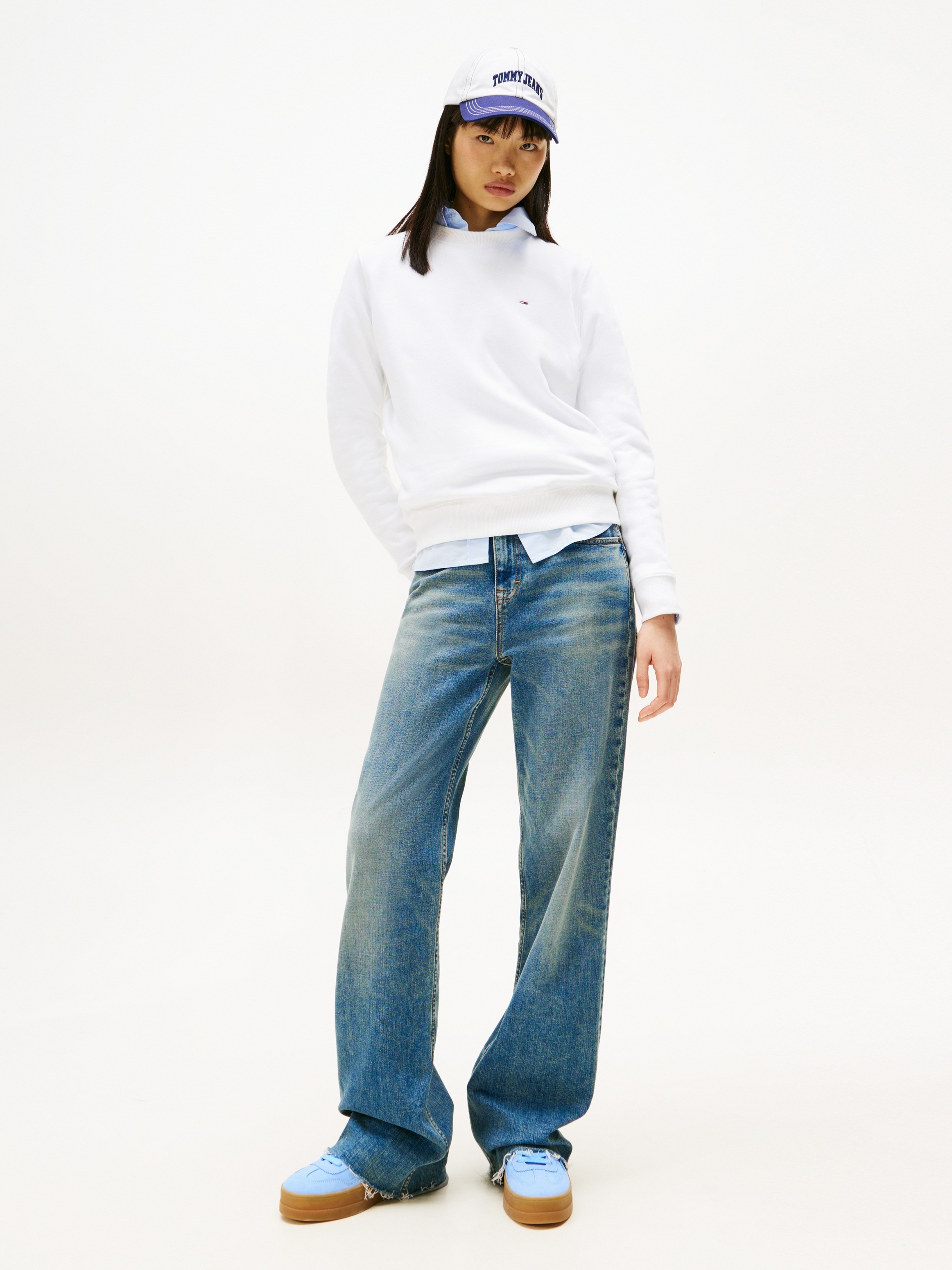 Tommy Jeans Sweatshirt »TJW REG S FLAG CREW«, mit Logostickerei, Regular Fit
