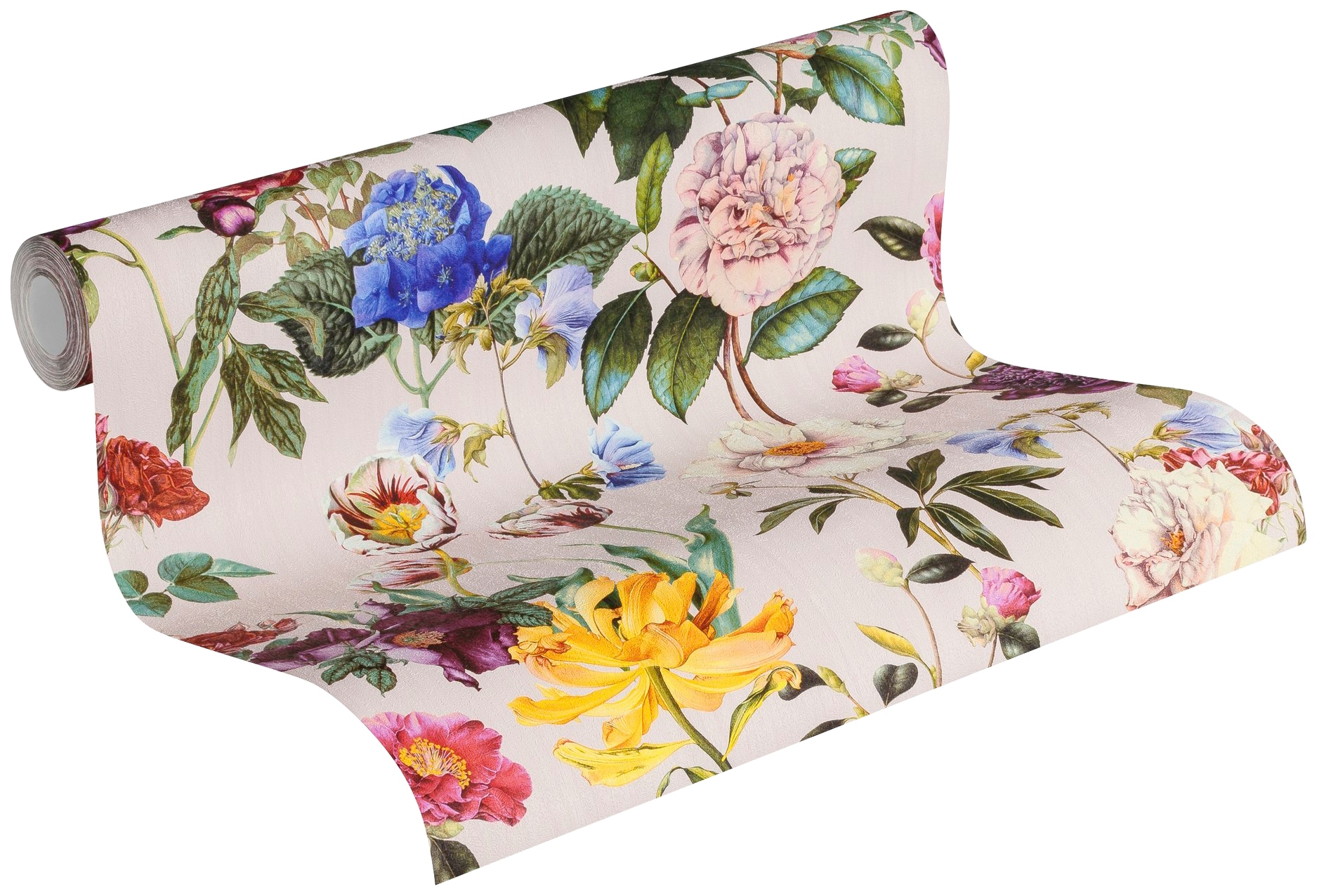 A.S. Création Vliestapete »Jette Joop tropisch floral natürlich«, floral-botanisch-Wald, Blumentapete Tapete Streifen Tapeten Wohnzimmer Schlafzimmer Küche
