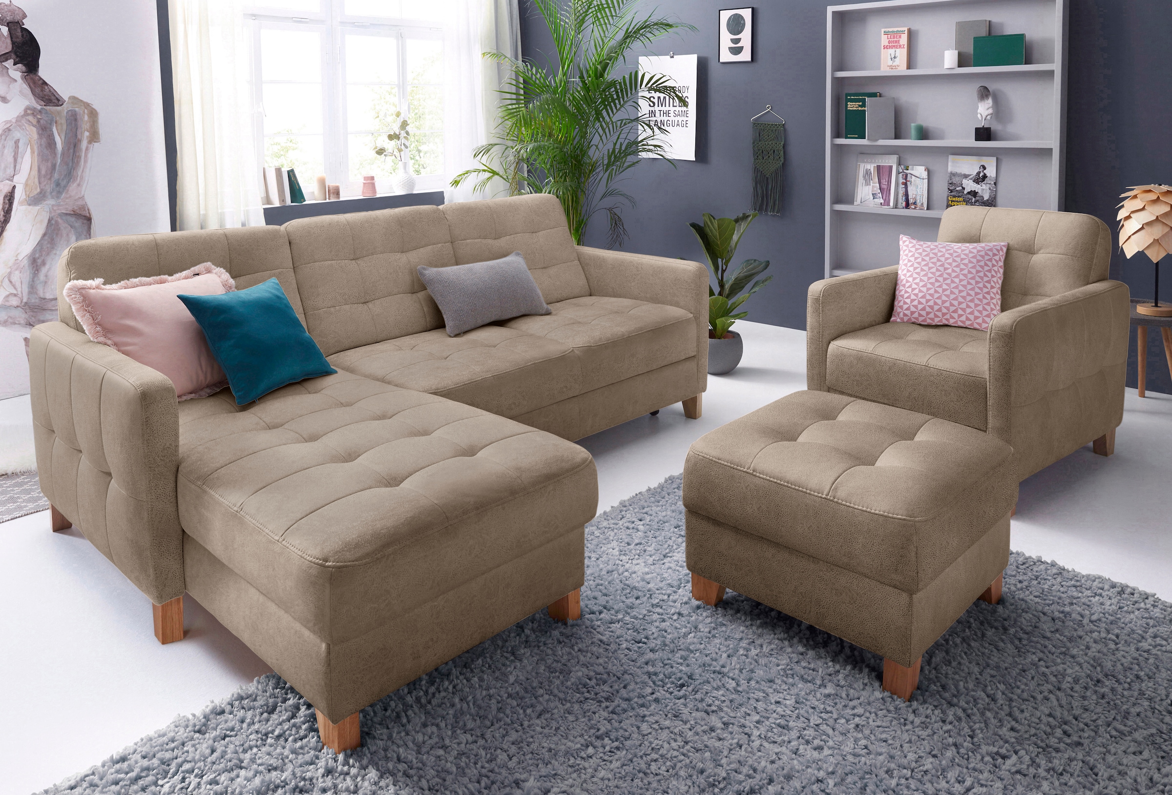 exxpo - sofa fashion Ecksofa »Elio, kompakt und komfortabel, bequem und zei günstig online kaufen