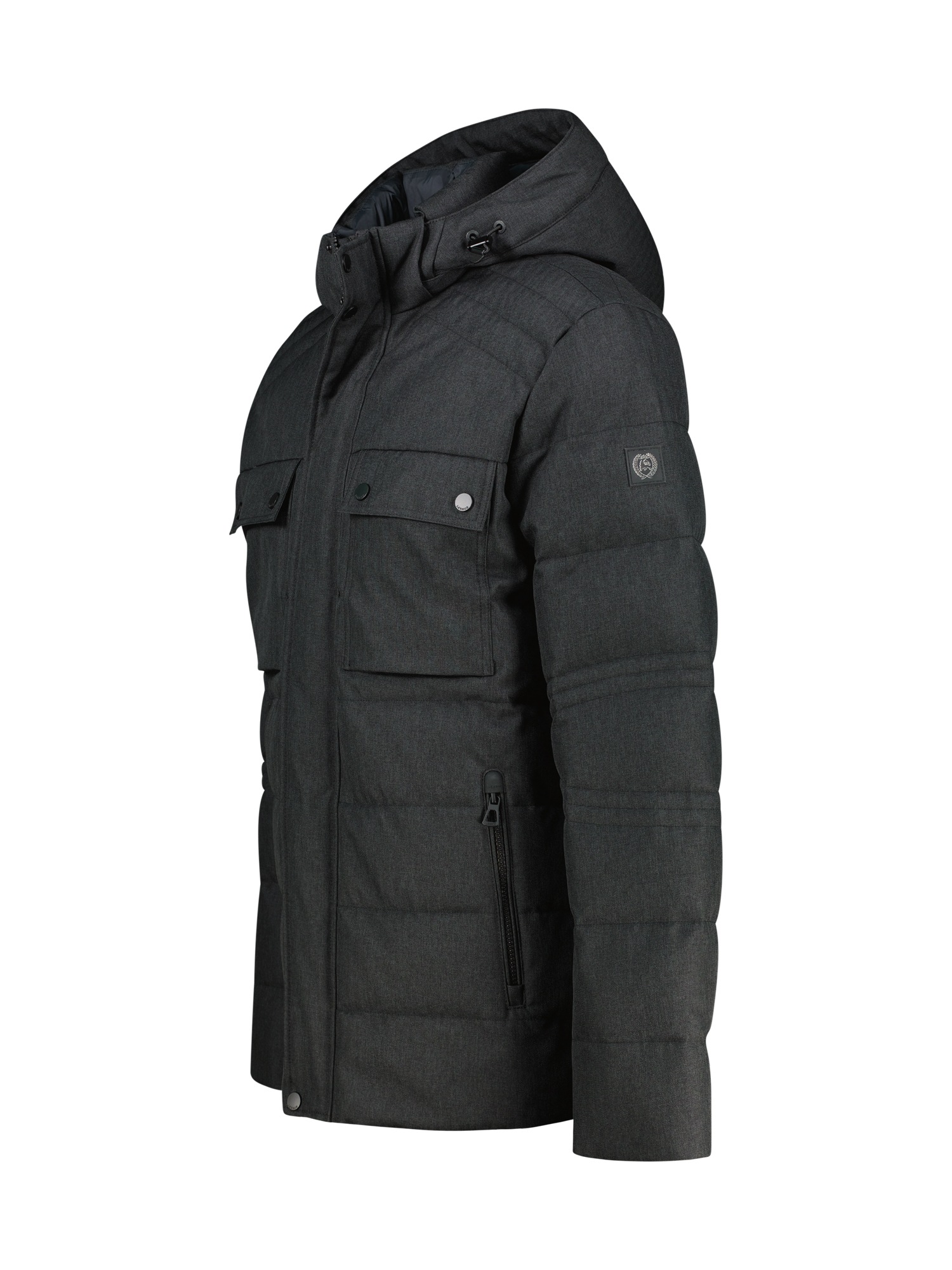 LERROS Steppjacke »LERROS Herren Fieldjacket in Woll-Optik«, mit Kapuze, Wasser- und windabweisend, atmungsaktiv