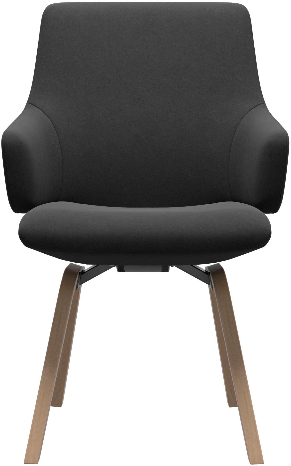 Stressless® Polsterstuhl »Laurel« () Microfaser DINAMICA Low Back mit Armlehne, Größe L, mit schräggestellten Beinen in Eiche