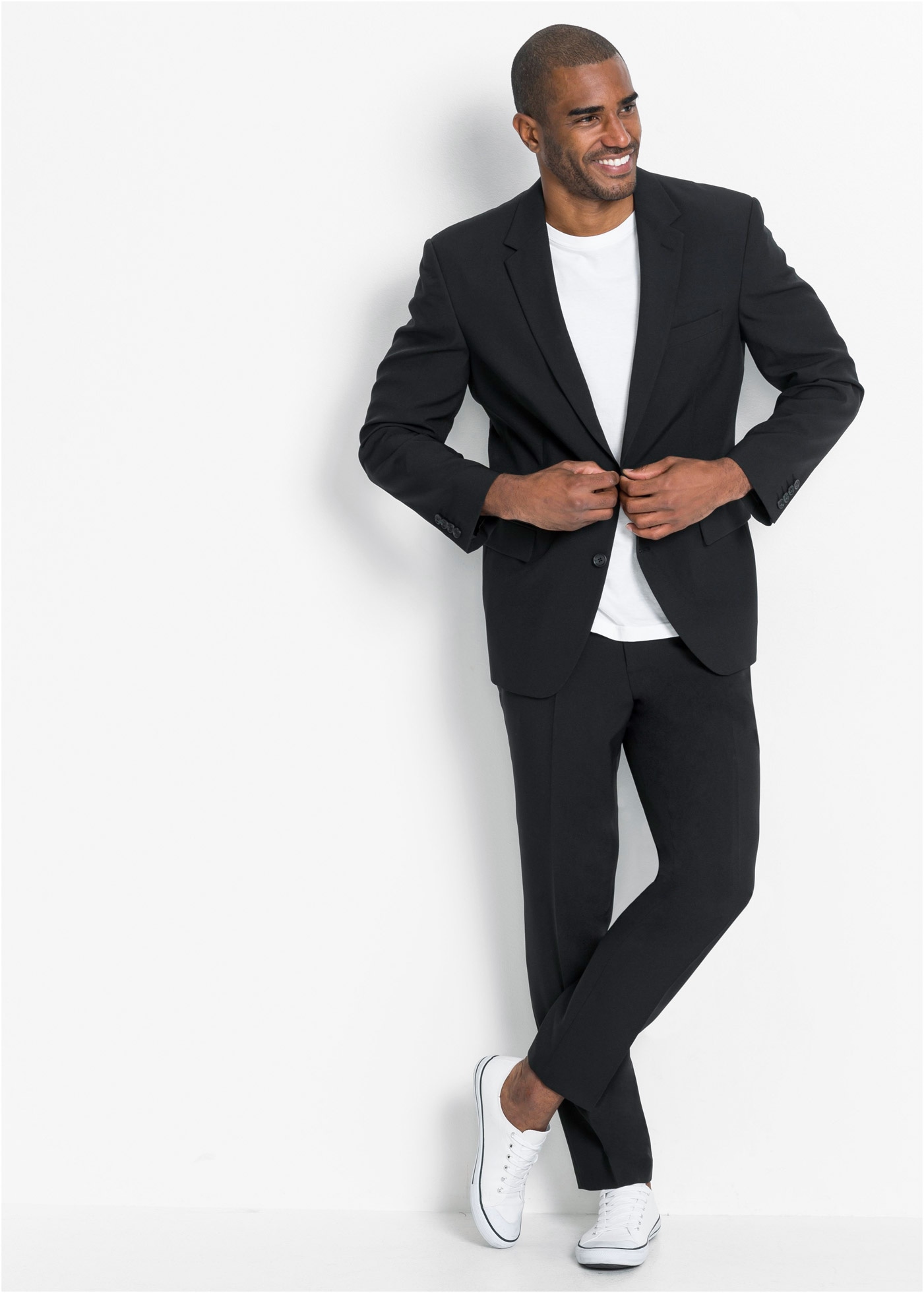 bonprix Anzug »Anzug (2-tlg. Set), Regular Fit« Set, 2 tlg. regular fit Regular Fit, pflegeleichtes Material, zweiteiliges Set

