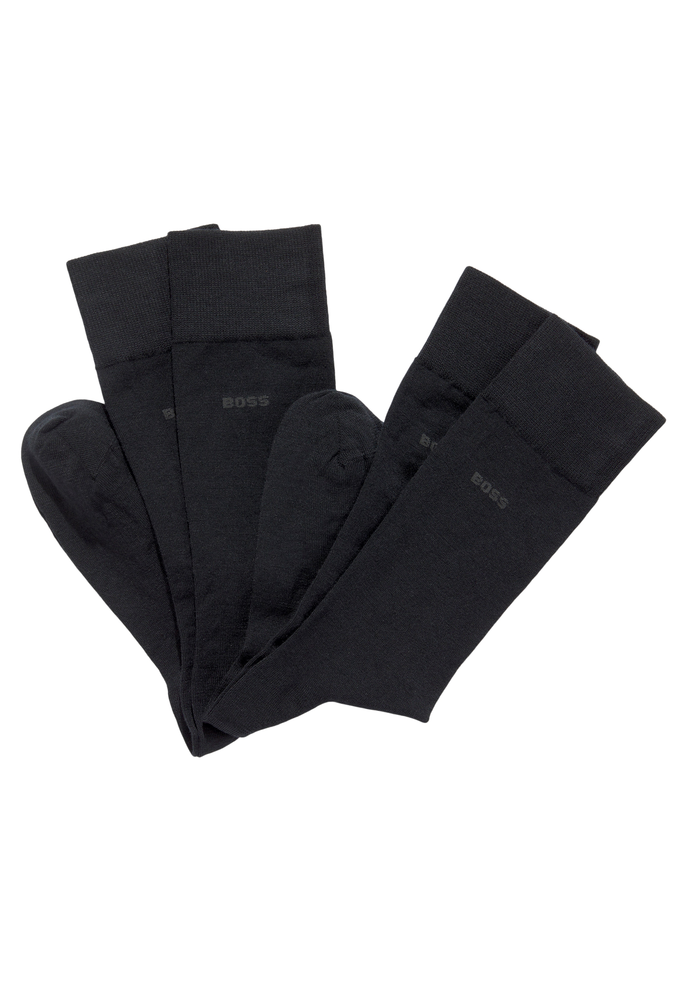 BOSS Socken »2P RS Uni WO«, (Packung, 2 Paar, 2er Pack), mit eingesticktem Markenlogo