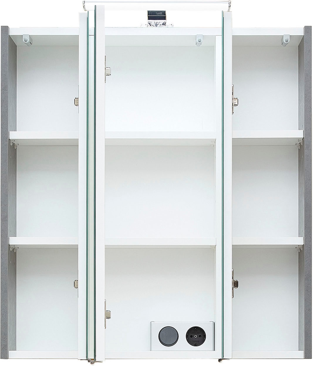 Saphir Badmöbel-Set »Quickset 945 5-teilig, Waschbeckenunterschrank mit LED-Spiegelschrank«, (5 St.), Unterschrank, Hängeschrank, Hochschrank, 9 Türen, inkl. Türdämpfer
