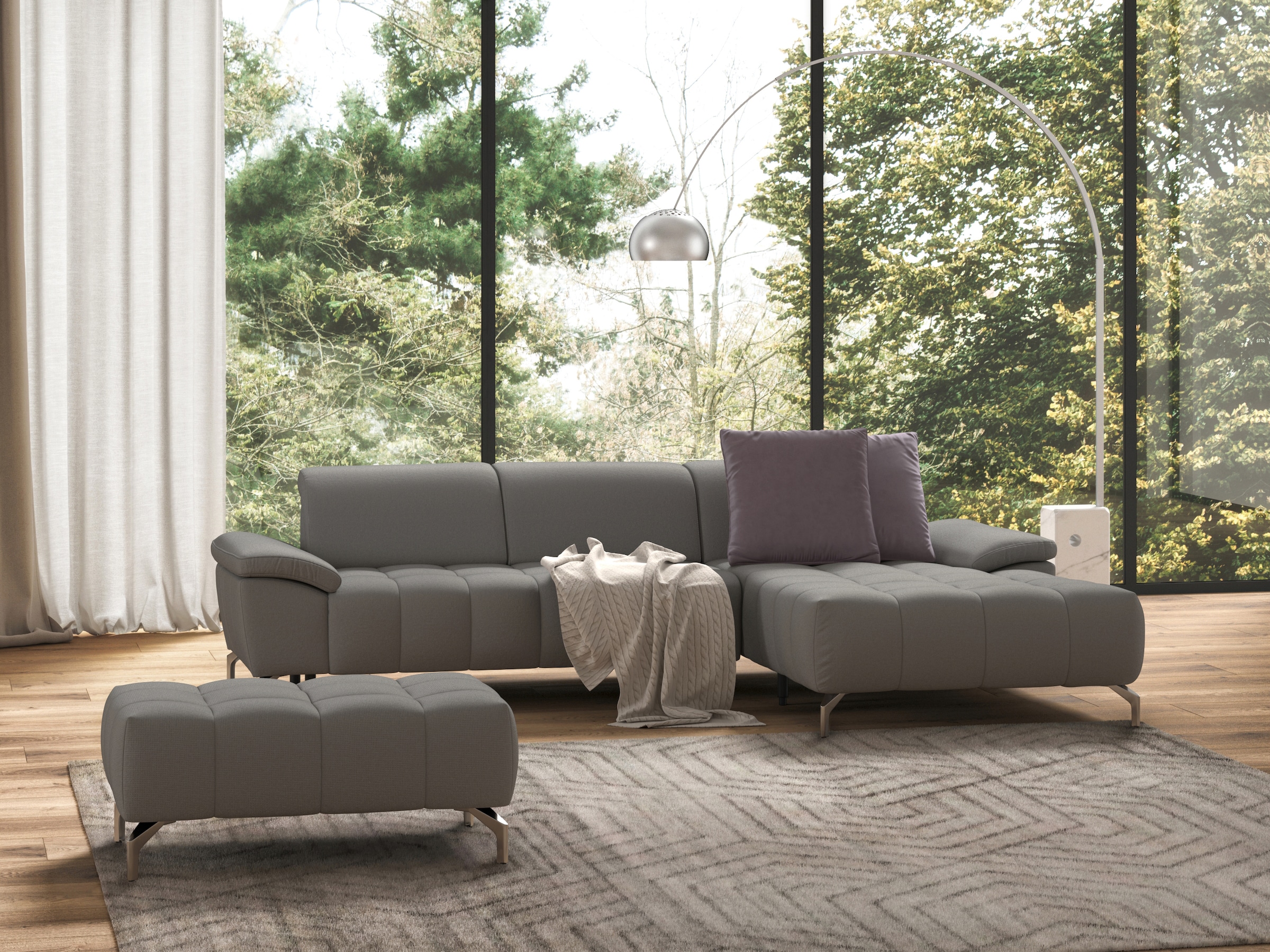 sit&more Hocker »Cool«, mit silberfarbenen Füßen