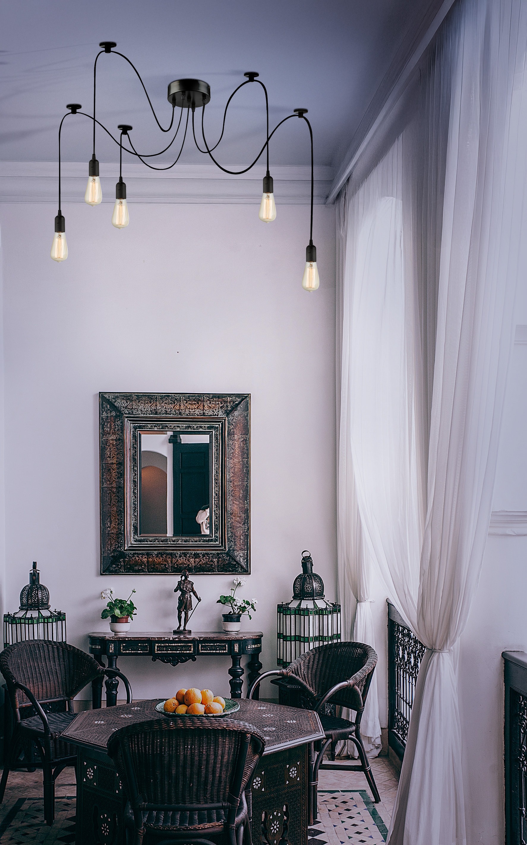 GLOBO LIGHTING Hängeleuchte »OLIVER«, Leuchtmittel E27 | ohne Leuchtmittel, Hängelampe/Pendelleuchte/Esszimmer/Wohnzimmer/Esstisch