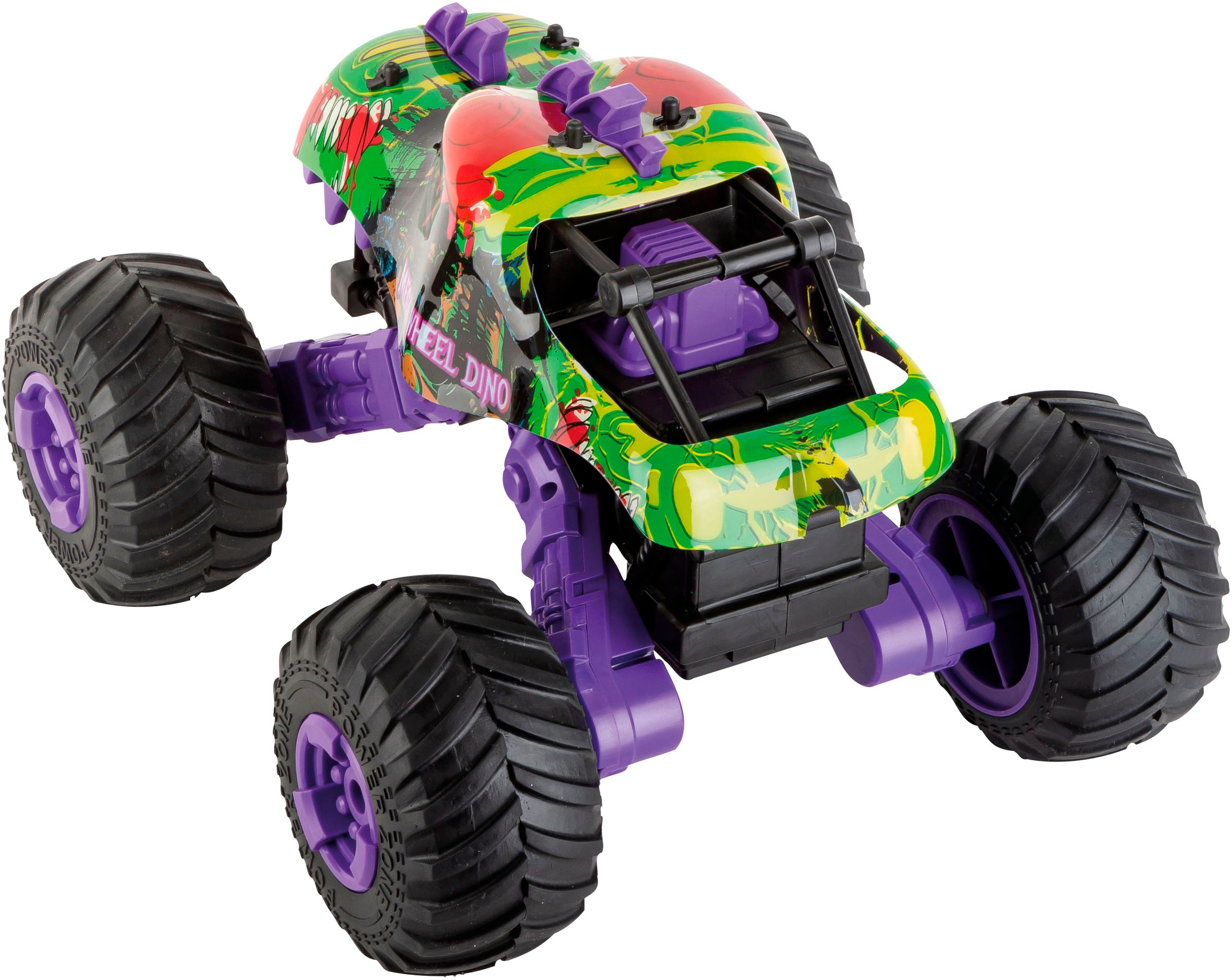Carrera® RC-Monstertruck »Carrera® RC, Mega Wheel Dino, 2,4 GHz«, mit LED-Kabel