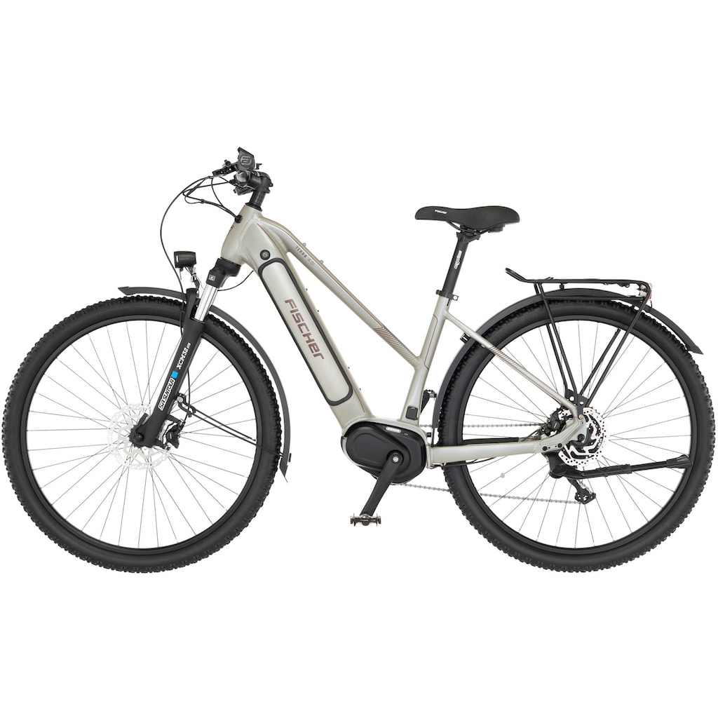 FISCHER Fahrrad E-Bike »TERRA 4.0i 45«, 10 Gang, Shimano, Deore, Mittelmotor 250 W, (mit Fahrradschloss)