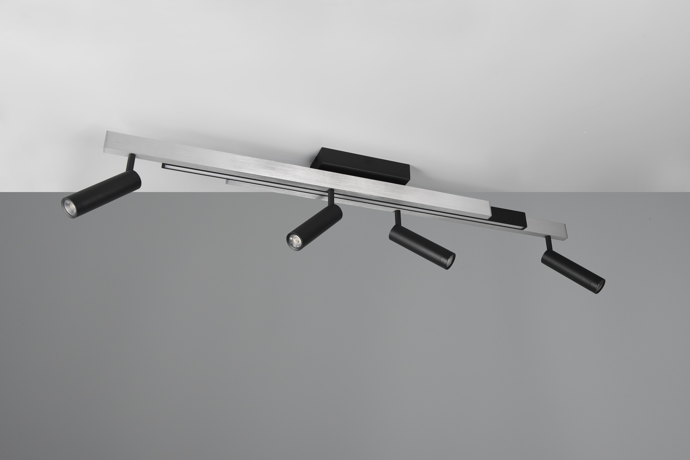 TRIO Leuchten LED Deckenleuchte »ZENO ausziehbare LED Deckenlampe mit 4 verstellbaren Spots dimmbar CCT«, 4 flammig, Leuchtmittel LED-Board | LED fest integriert, getrennt schaltbare Spots, Lichtfarbe einstellbar inkl Fernbedienung