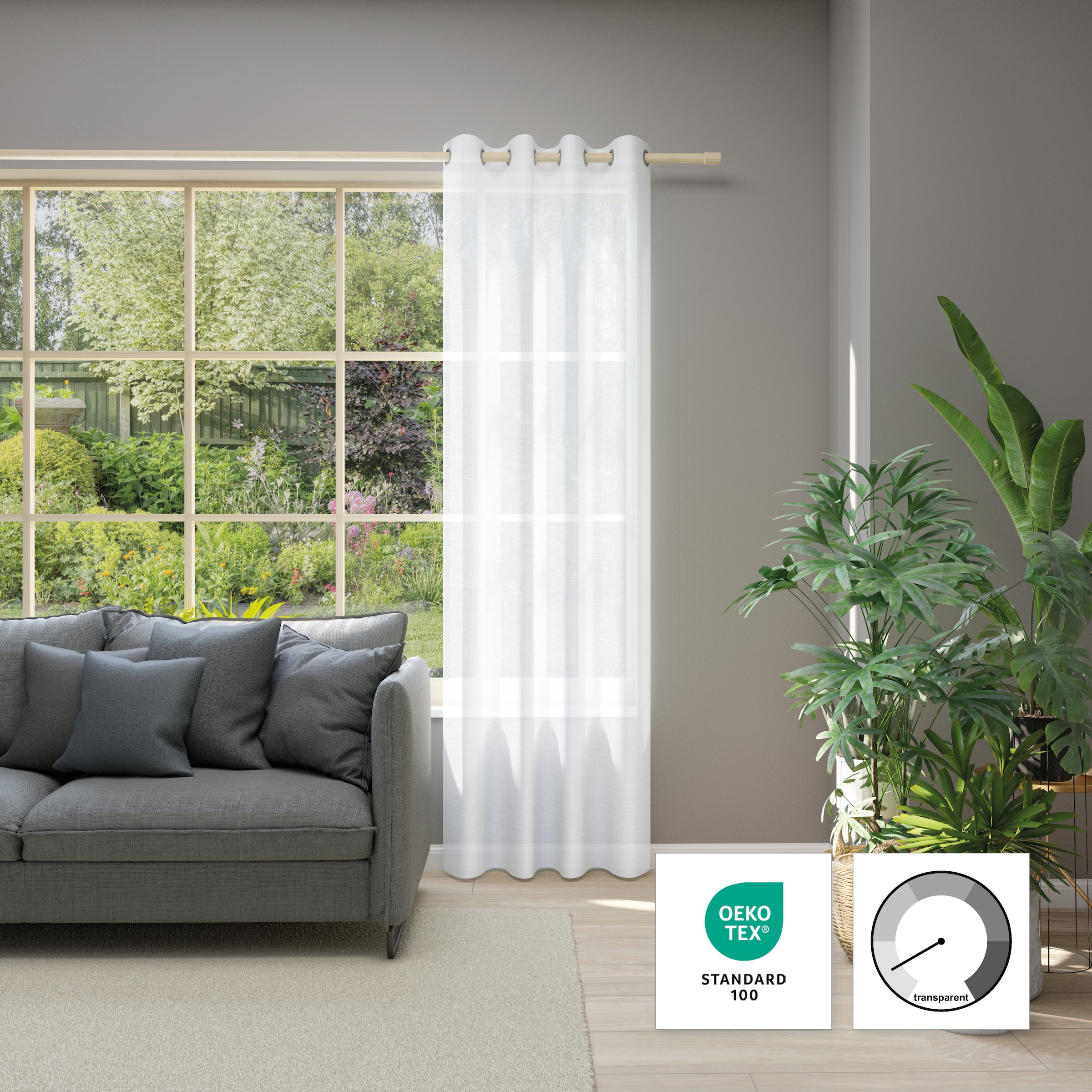 Neutex for you! Vorhang »Allure« Ösen 1 Stk. tlg. HxB: 245x140, Ösenschal mit Metallösen