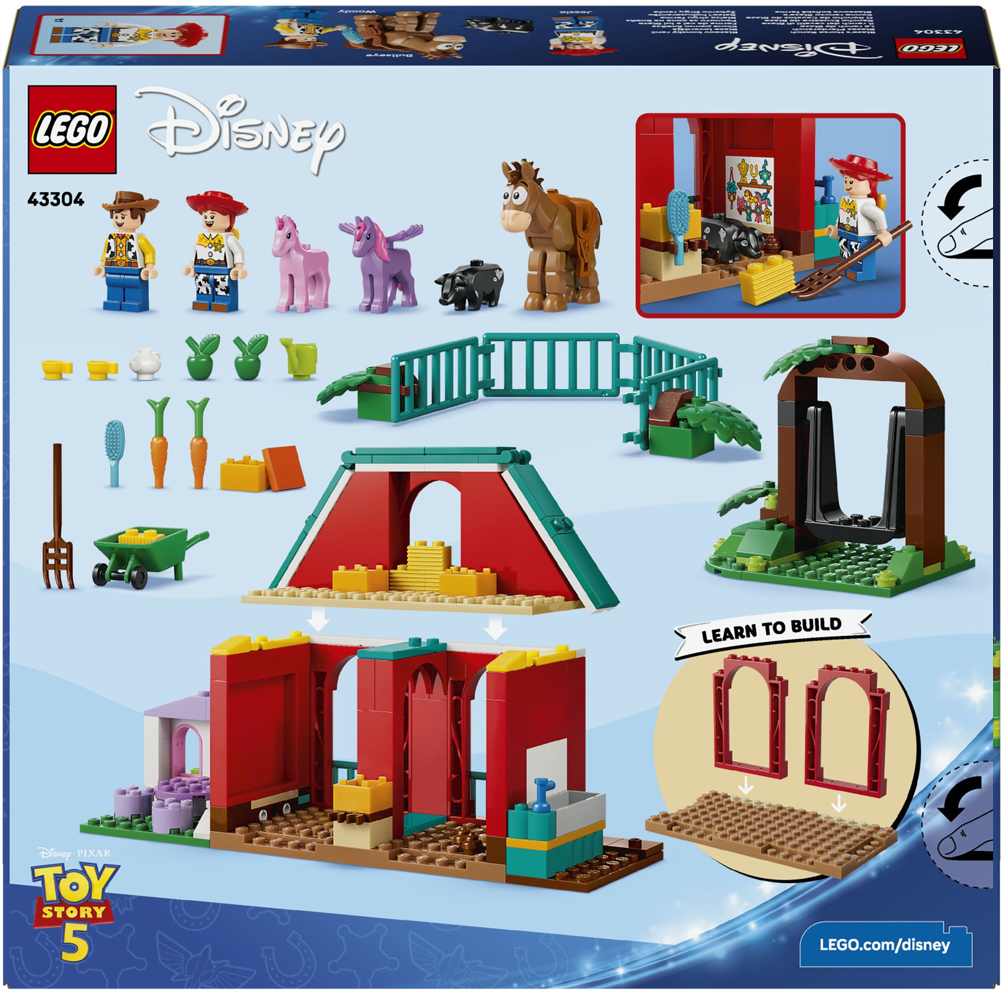 LEGO® Konstruktionsspielsteine »Blazes Pferderanch (43304), LEGO Disney Pixar«